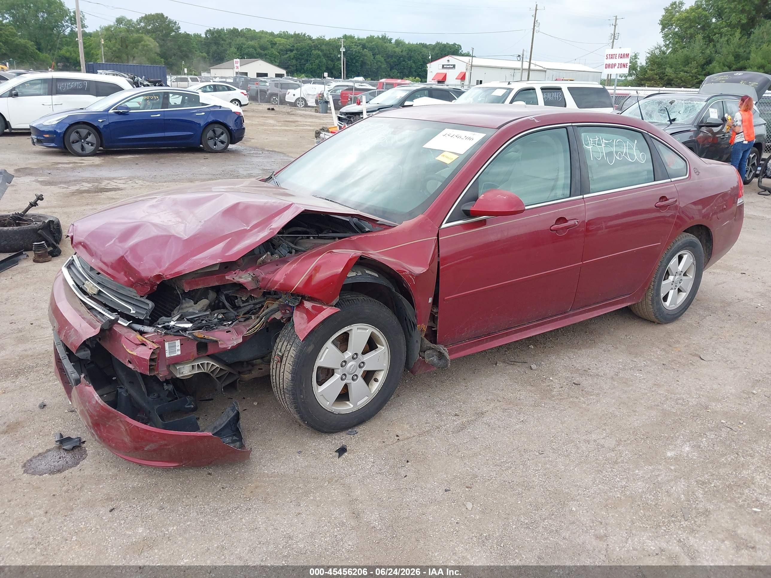2009 Chevrolet Impala Lt Темно-бордовый vin: 2G1WT57N391165972