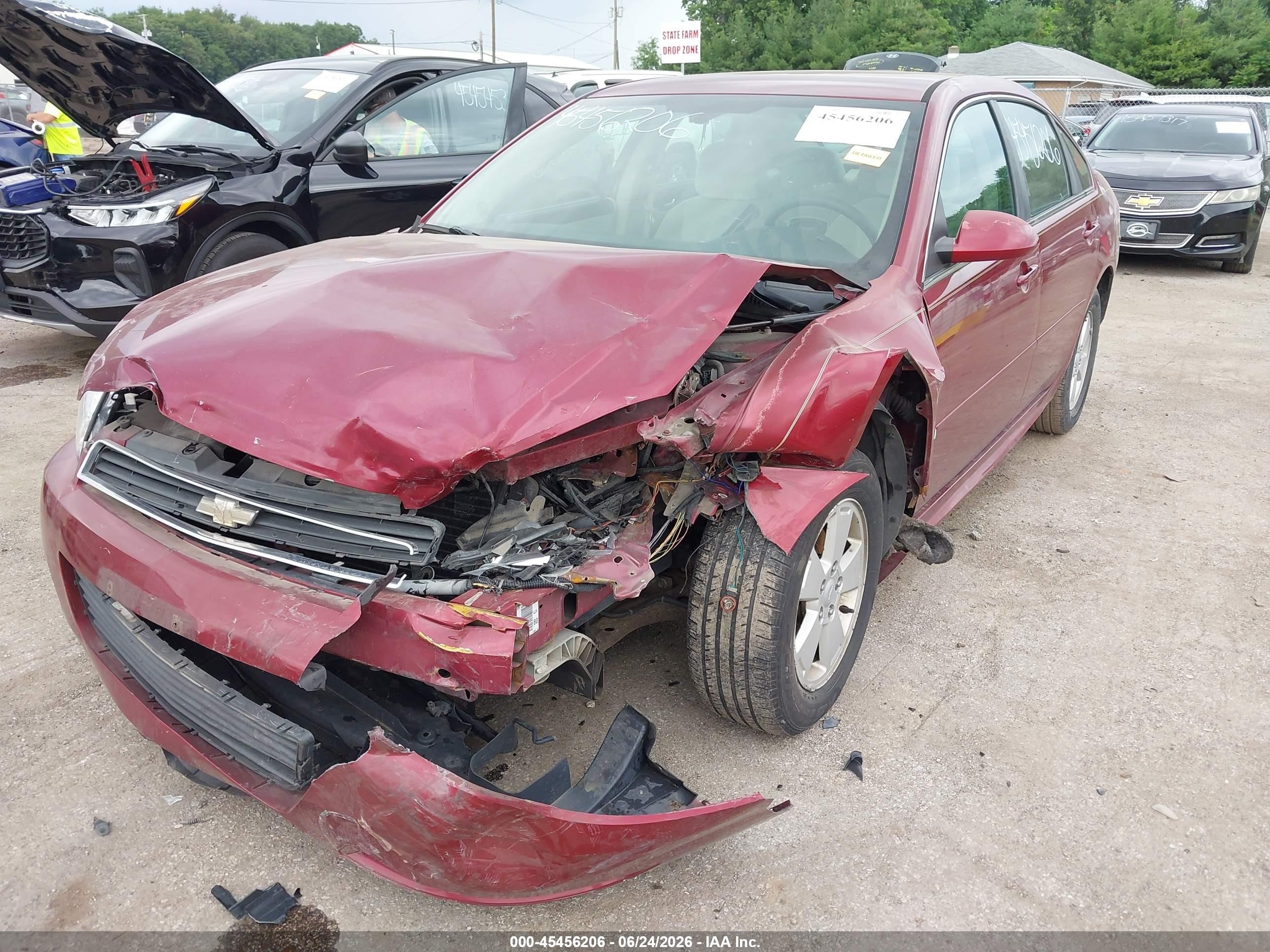 2009 Chevrolet Impala Lt Темно-бордовый vin: 2G1WT57N391165972