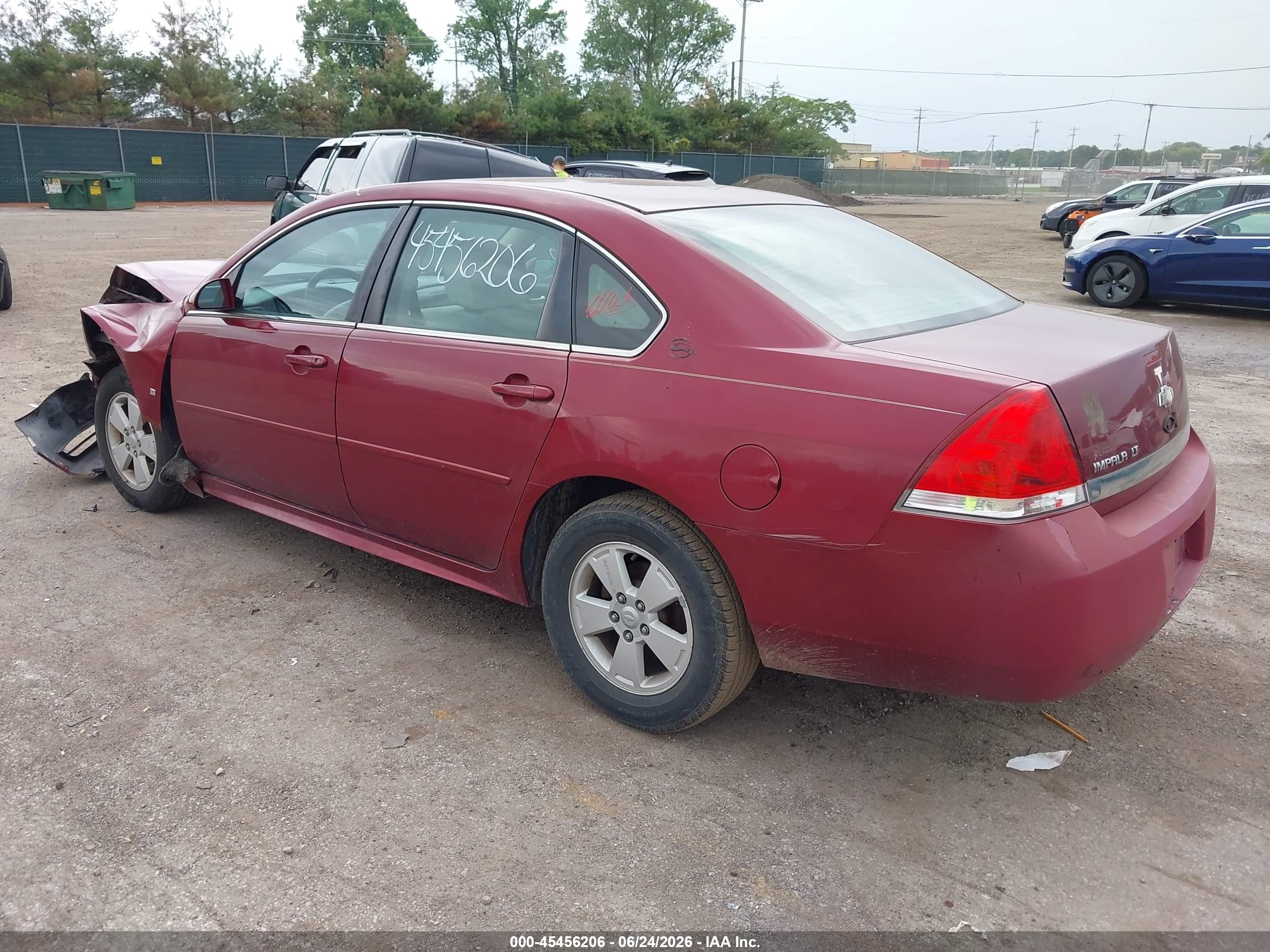 2009 Chevrolet Impala Lt Темно-бордовый vin: 2G1WT57N391165972