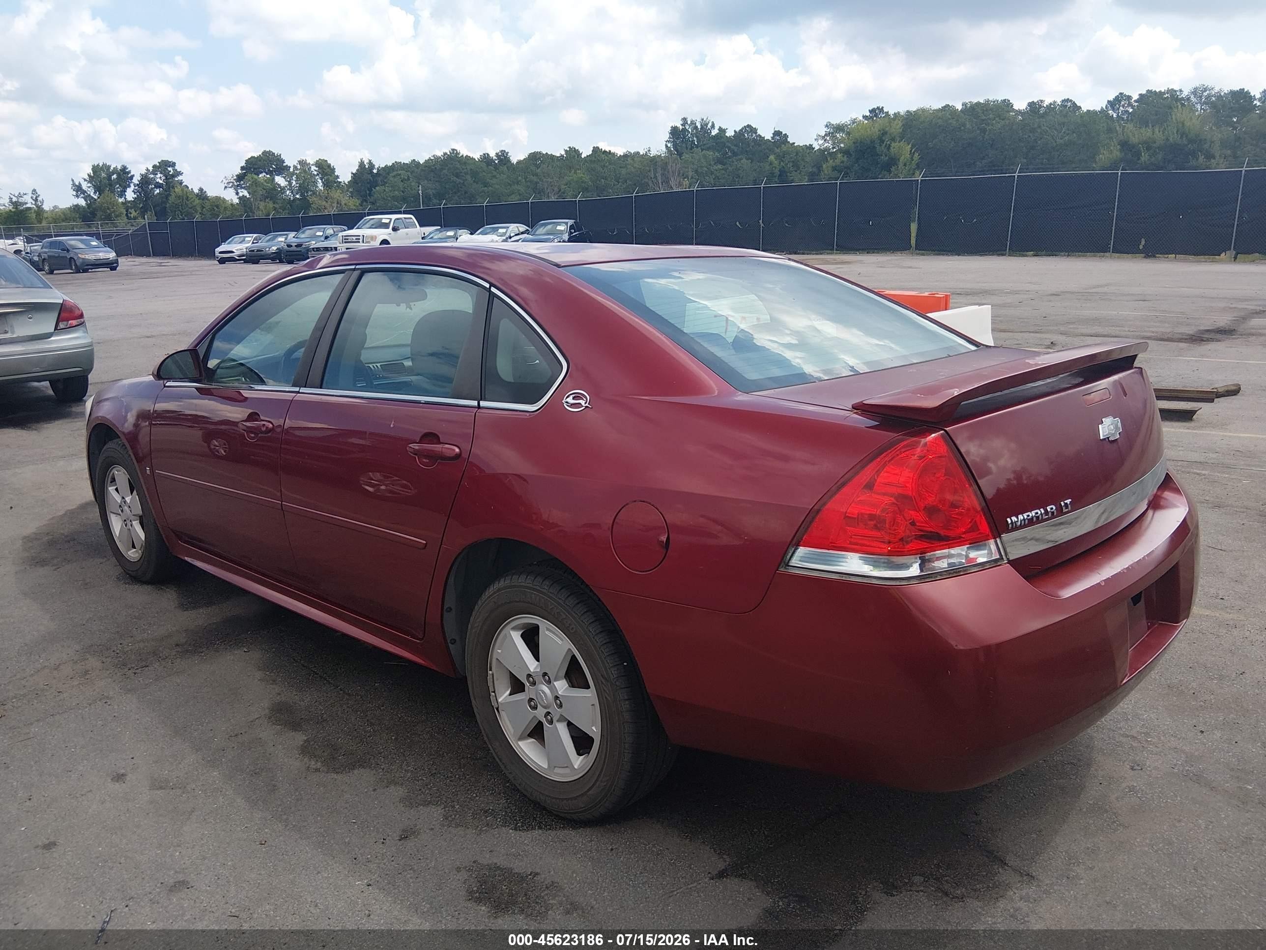 2009 Chevrolet Impala Lt Burgundy vin: 2G1WT57N391295847