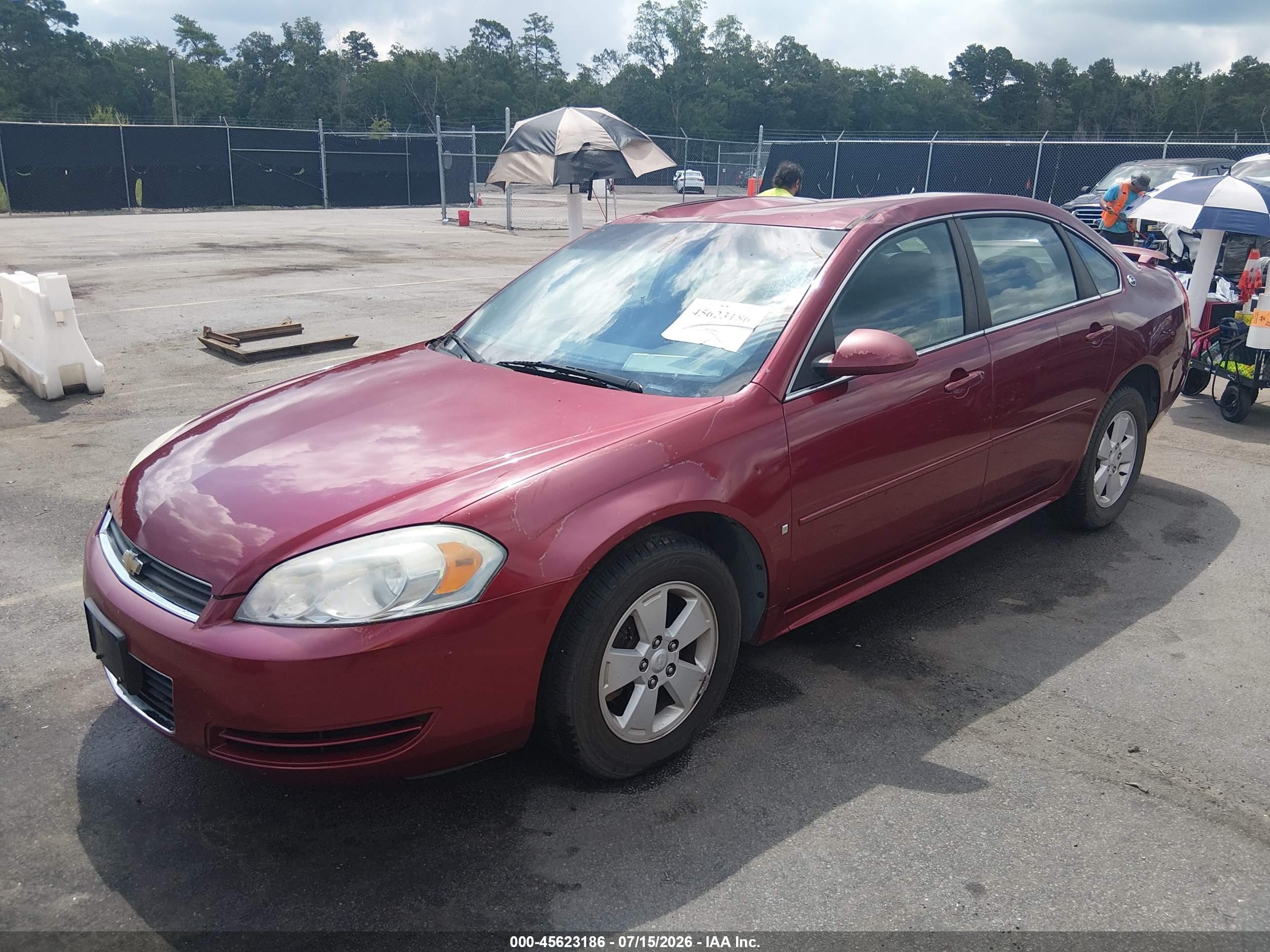 2009 Chevrolet Impala Lt Burgundy vin: 2G1WT57N391295847