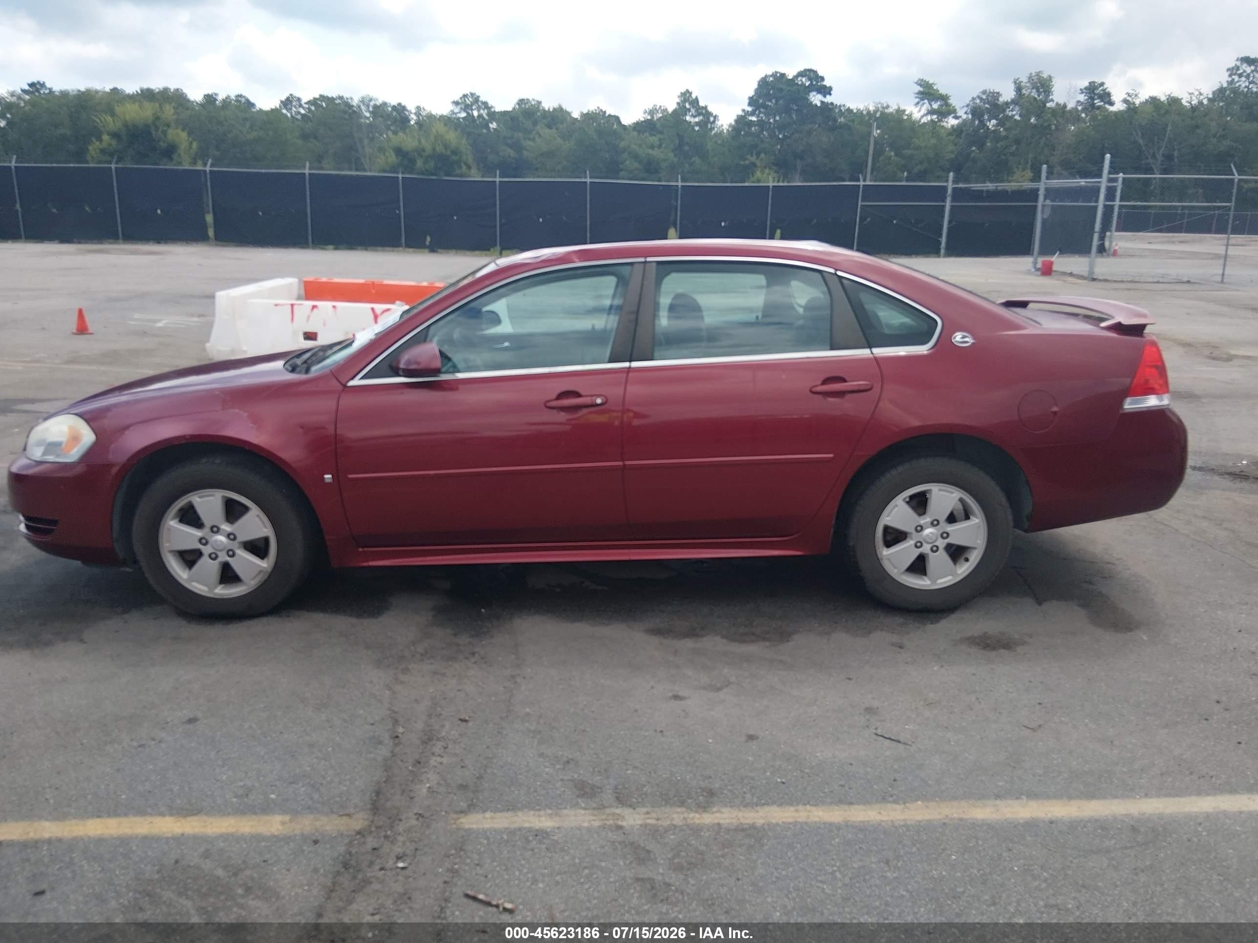2009 Chevrolet Impala Lt Burgundy vin: 2G1WT57N391295847