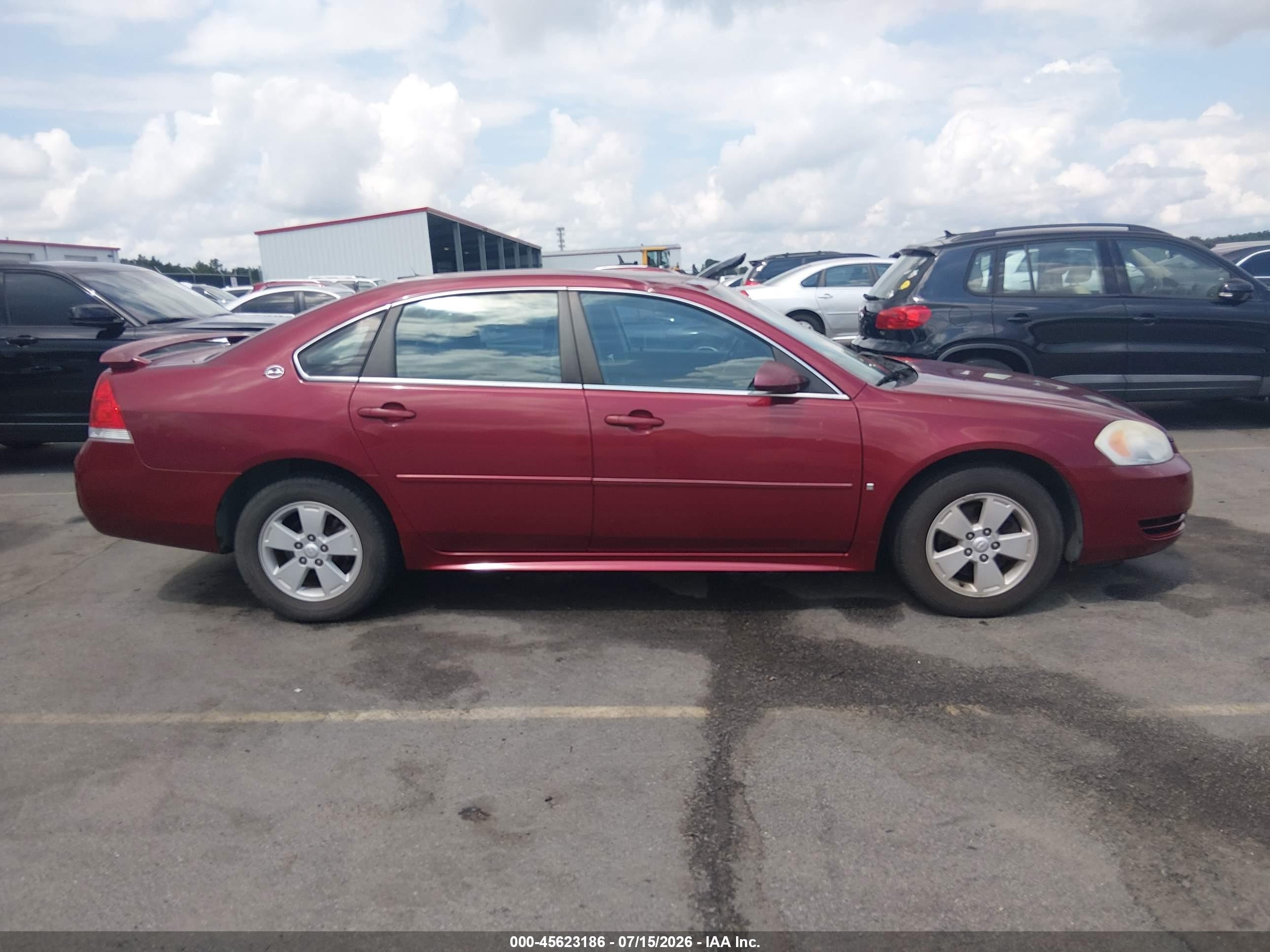 2009 Chevrolet Impala Lt Burgundy vin: 2G1WT57N391295847
