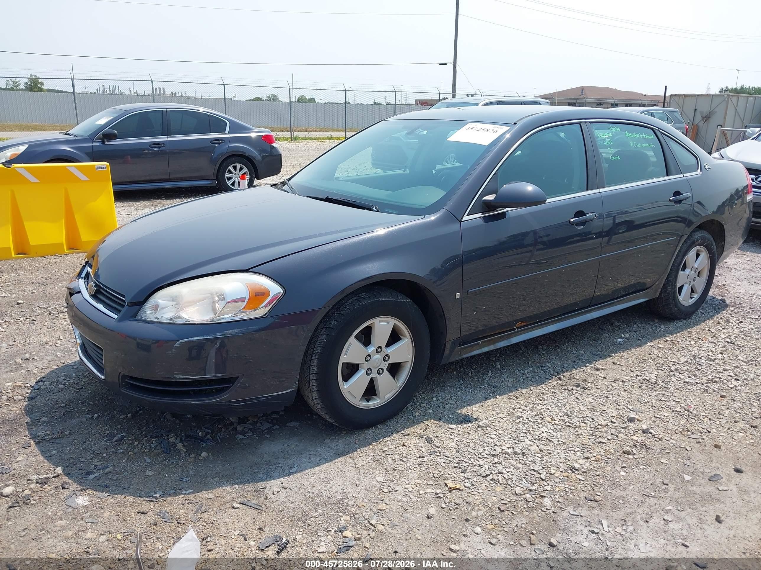 2009 Chevrolet Impala Lt Blue vin: 2G1WT57N491132981
