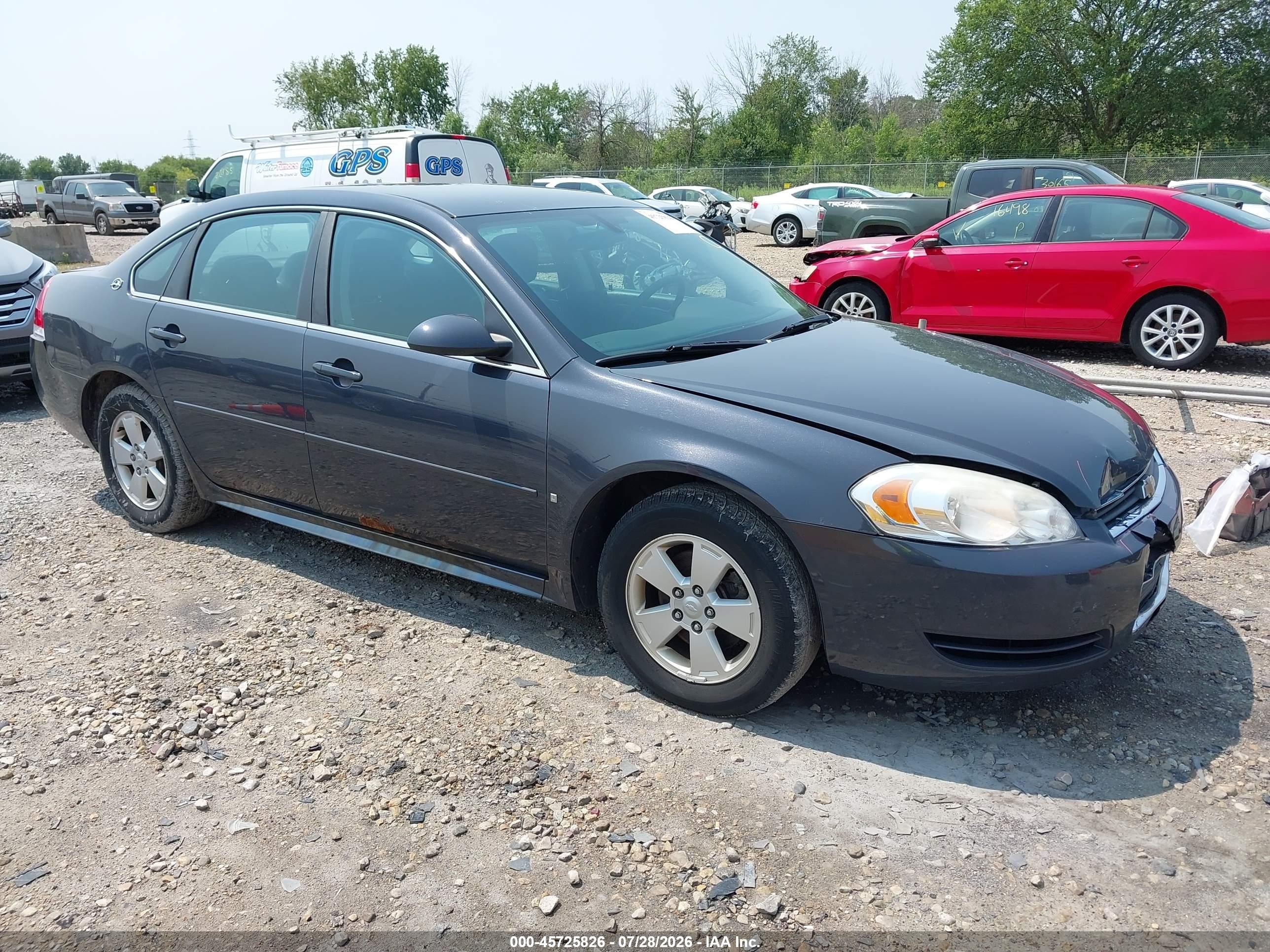 2009 Chevrolet Impala Lt Blue vin: 2G1WT57N491132981