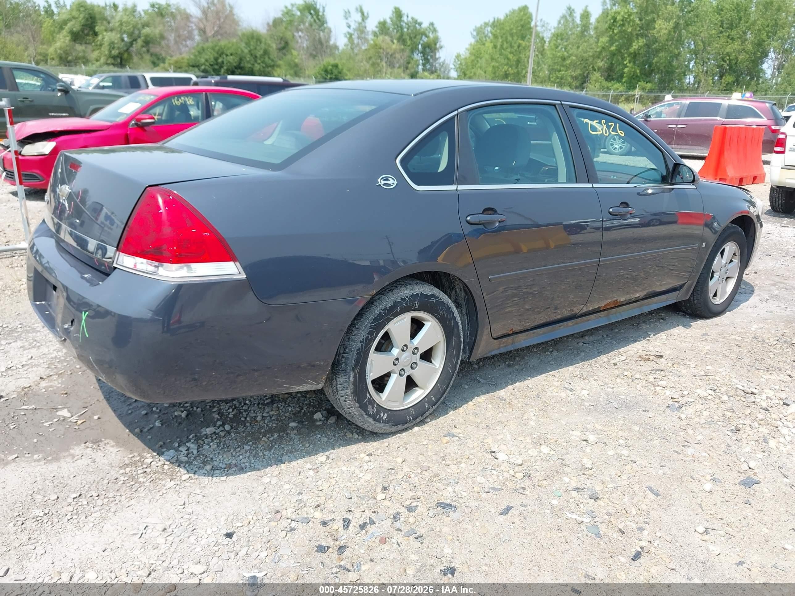 2009 Chevrolet Impala Lt Blue vin: 2G1WT57N491132981