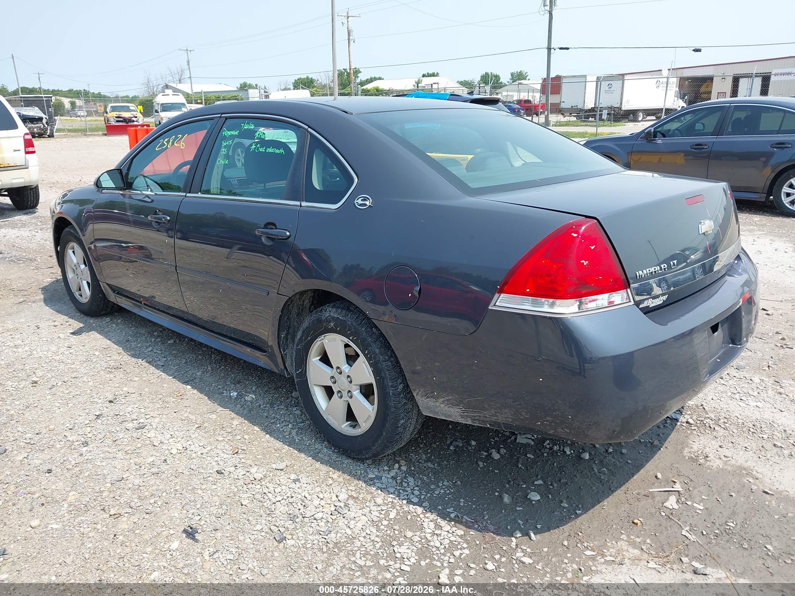 2009 Chevrolet Impala Lt Blue vin: 2G1WT57N491132981