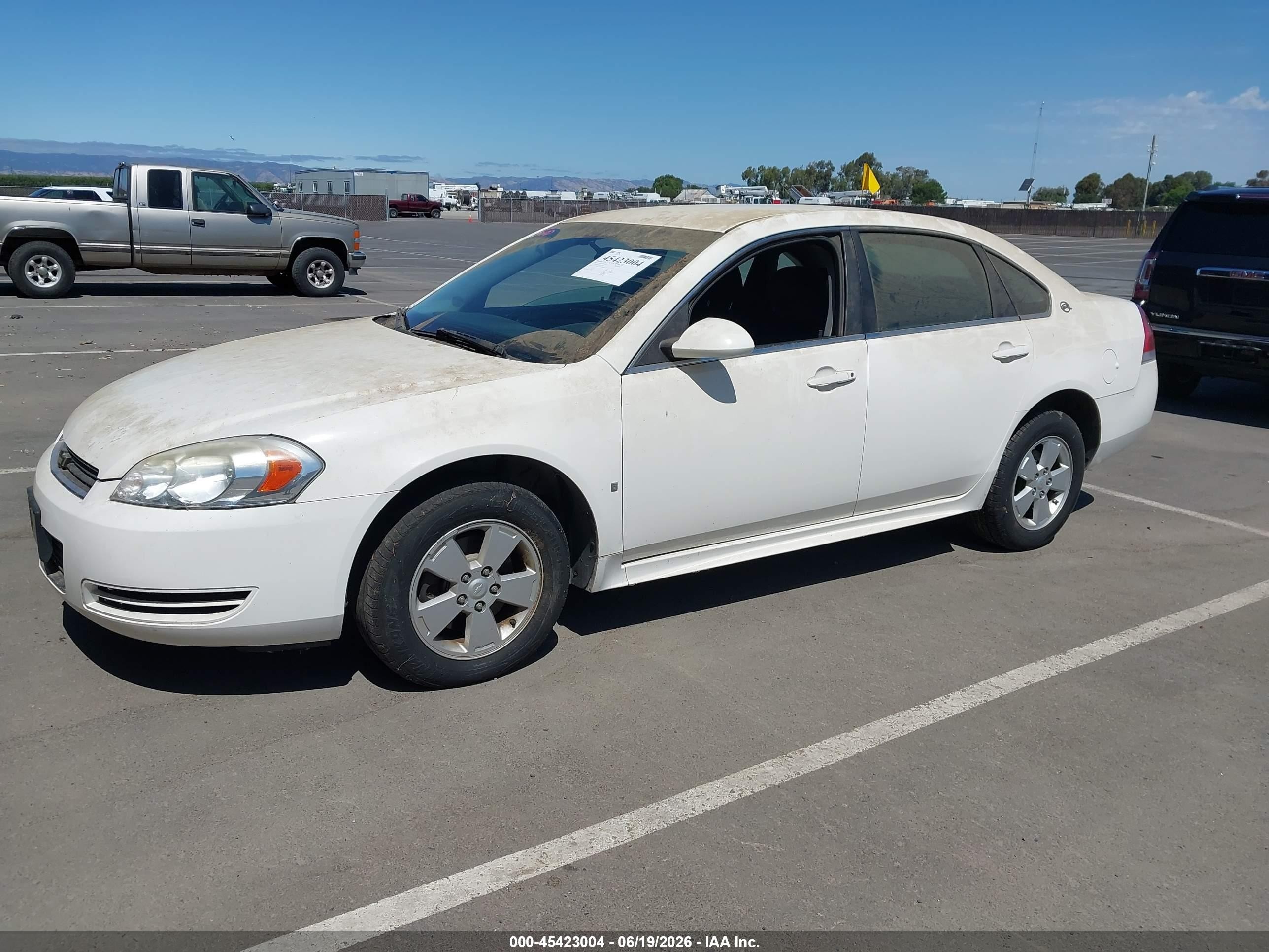 2009 Chevrolet Impala Lt White vin: 2G1WT57N591294148