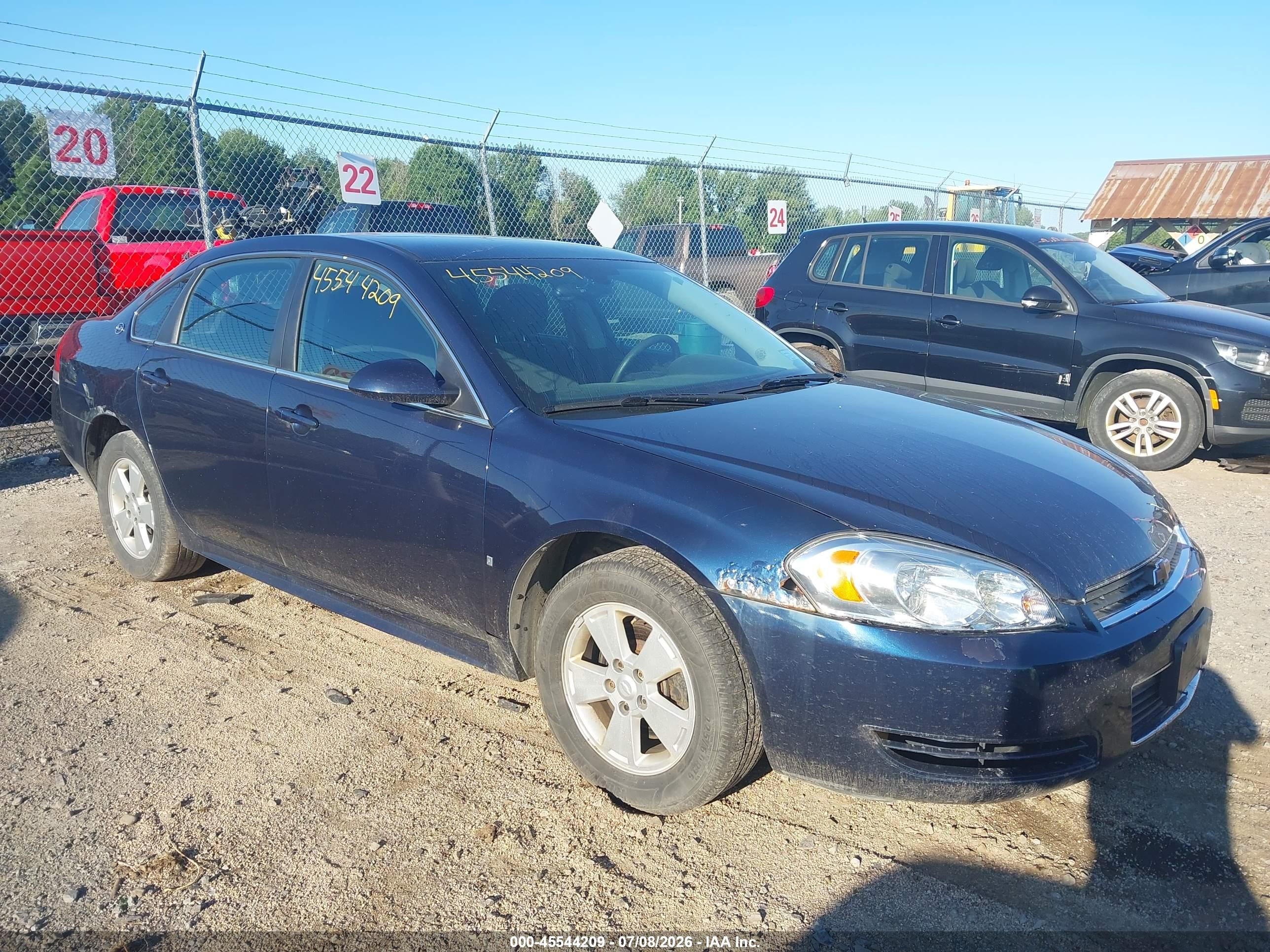 2009 Chevrolet Impala Lt Dark Blue vin: 2G1WT57N691190896