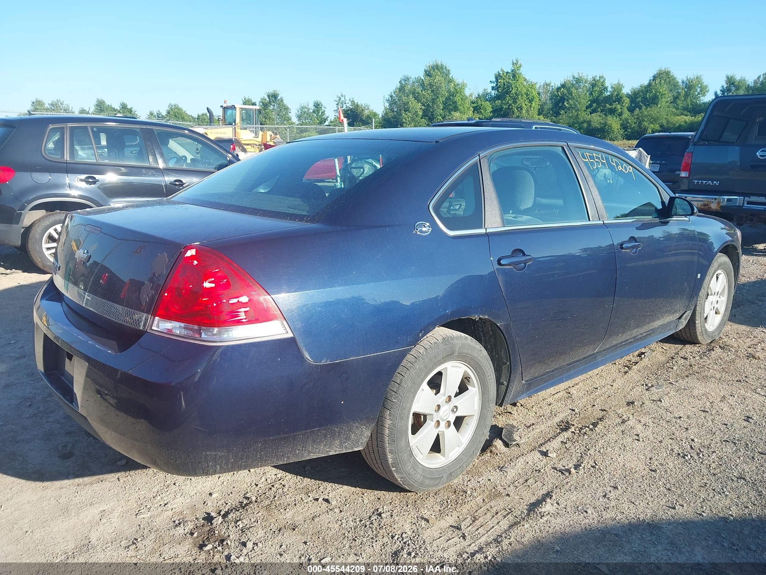 2009 Chevrolet Impala Lt Dark Blue vin: 2G1WT57N691190896