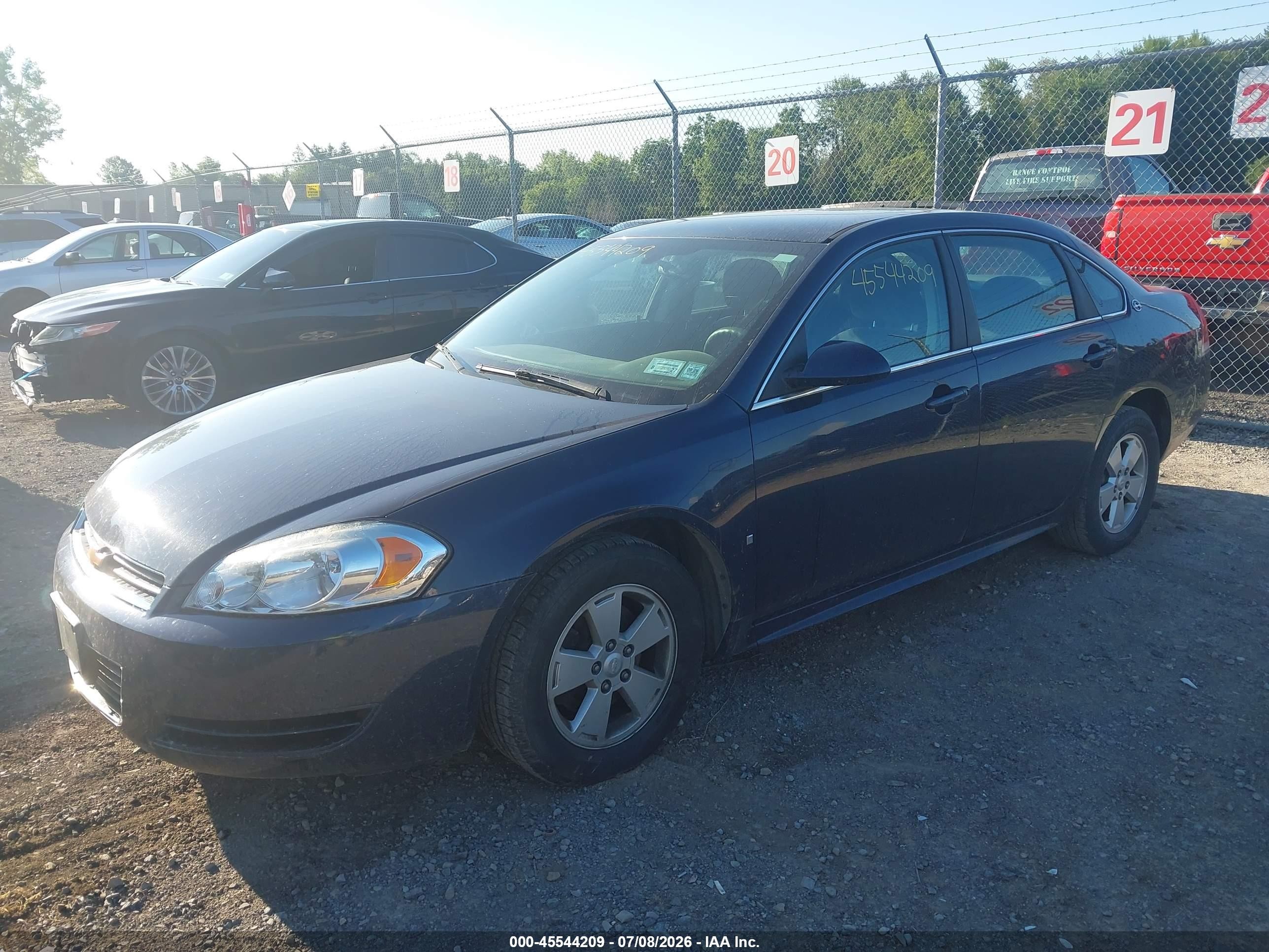 2009 Chevrolet Impala Lt Dark Blue vin: 2G1WT57N691190896