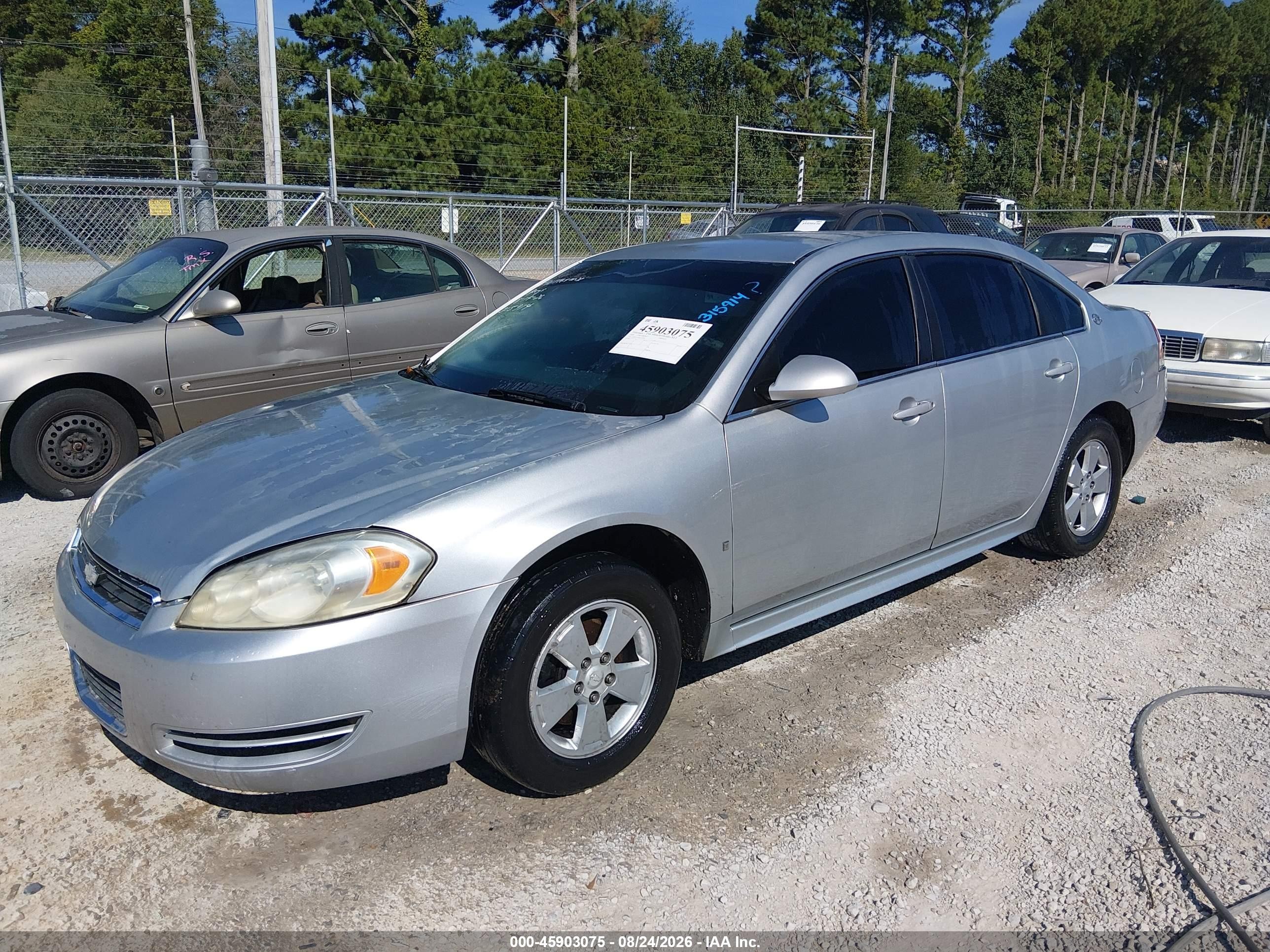 2009 Chevrolet Impala Lt Silver vin: 2G1WT57N691315914