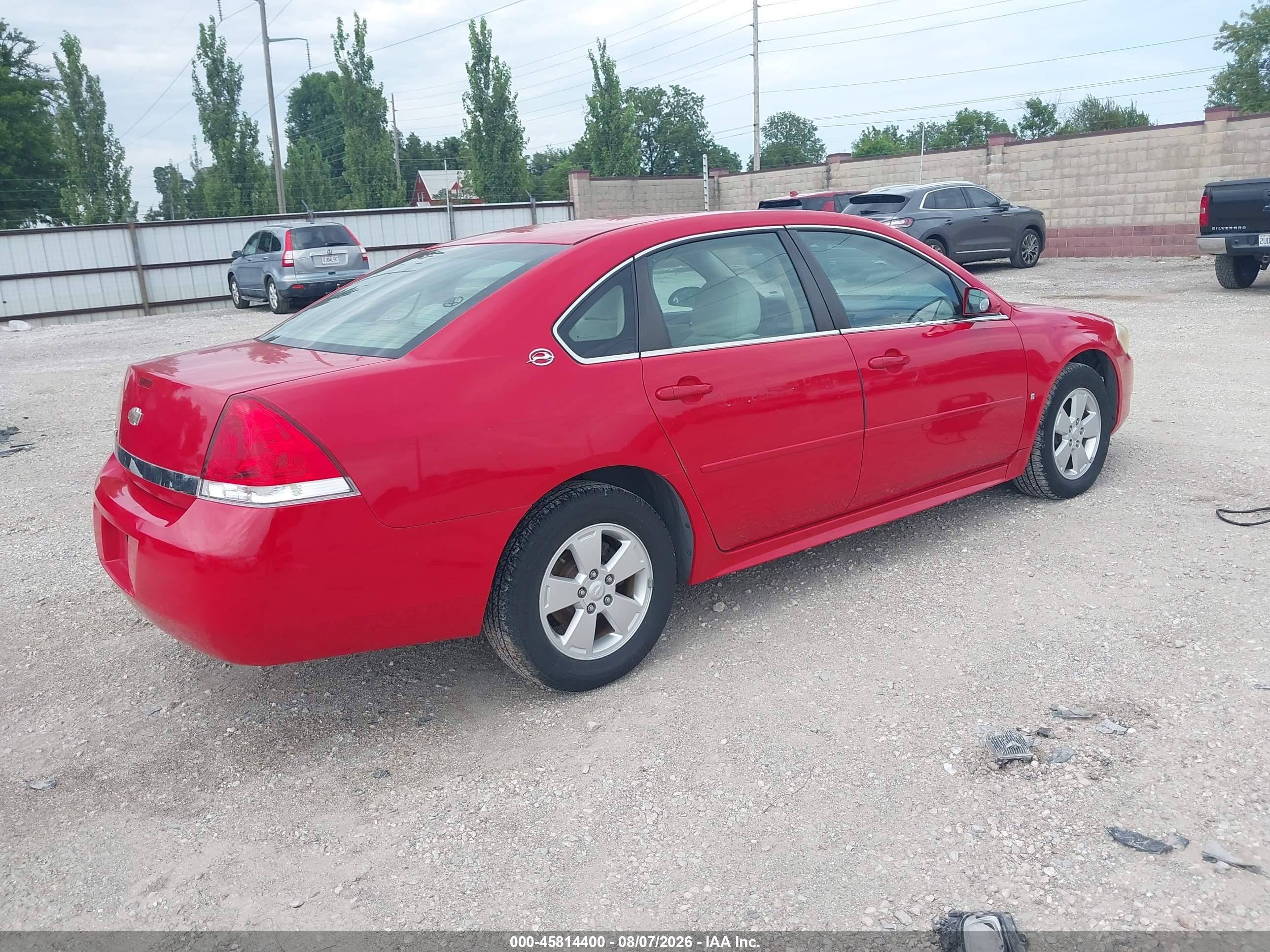 2009 Chevrolet Impala Lt Red vin: 2G1WT57N791323262