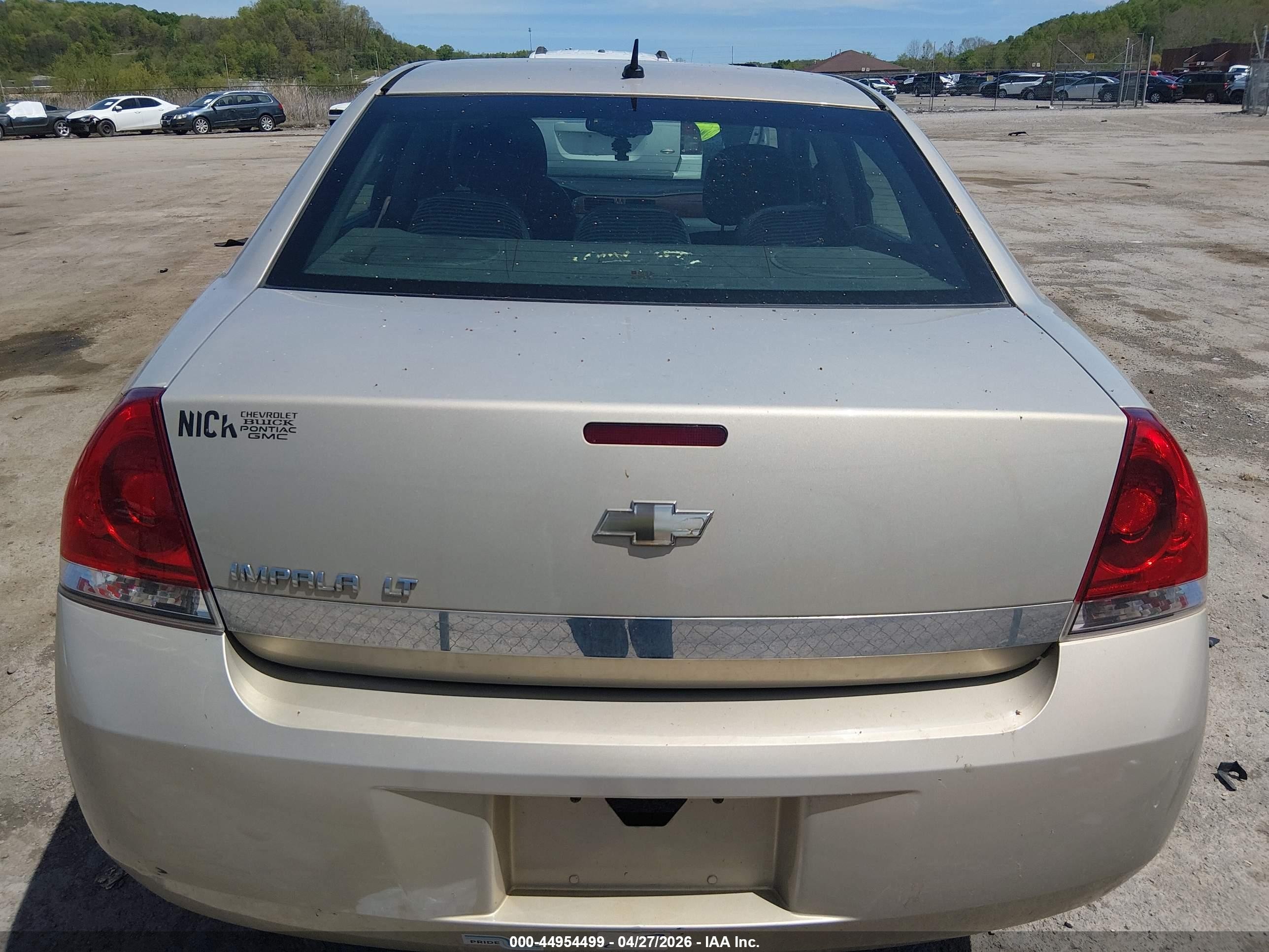 2009 Chevrolet Impala Lt Золотой vin: 2G1WT57N891103970