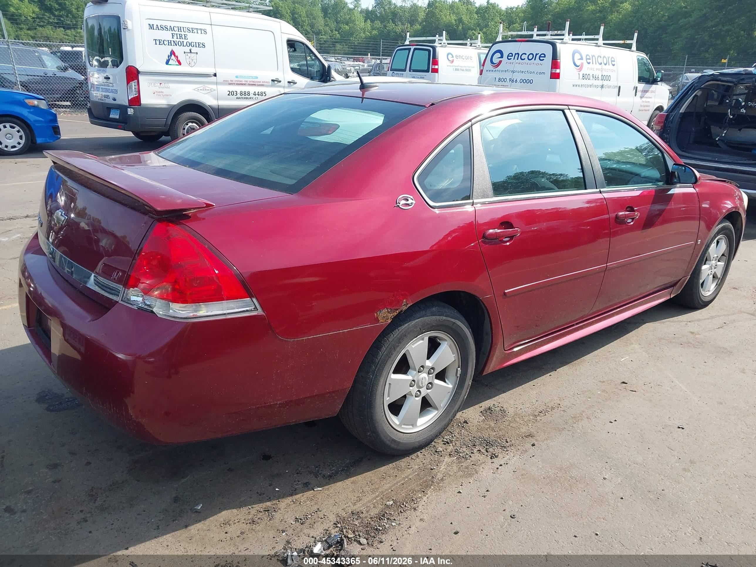 2009 Chevrolet Impala Lt Red vin: 2G1WT57N891123023