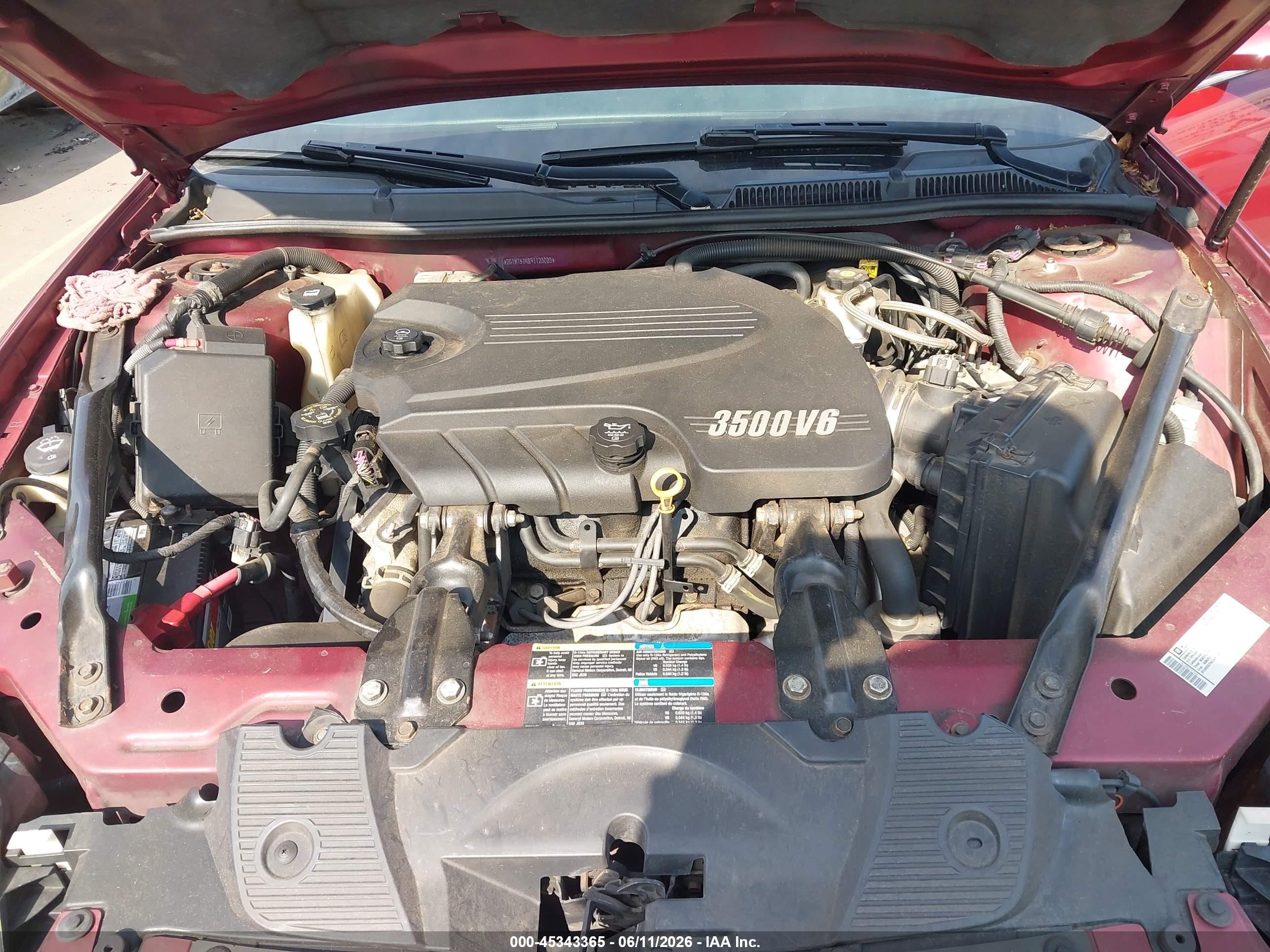 2009 Chevrolet Impala Lt Red vin: 2G1WT57N891123023