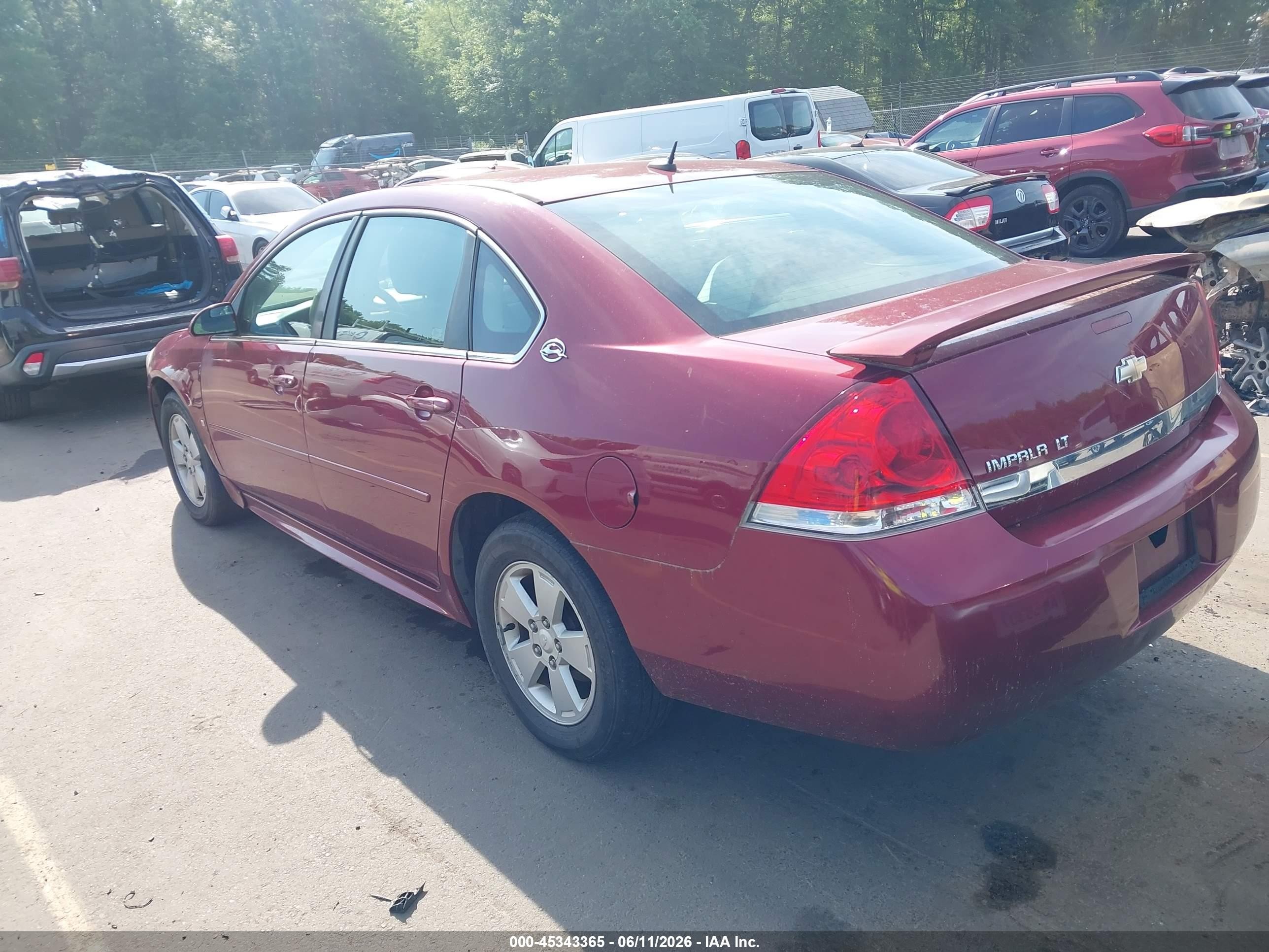 2009 Chevrolet Impala Lt Red vin: 2G1WT57N891123023