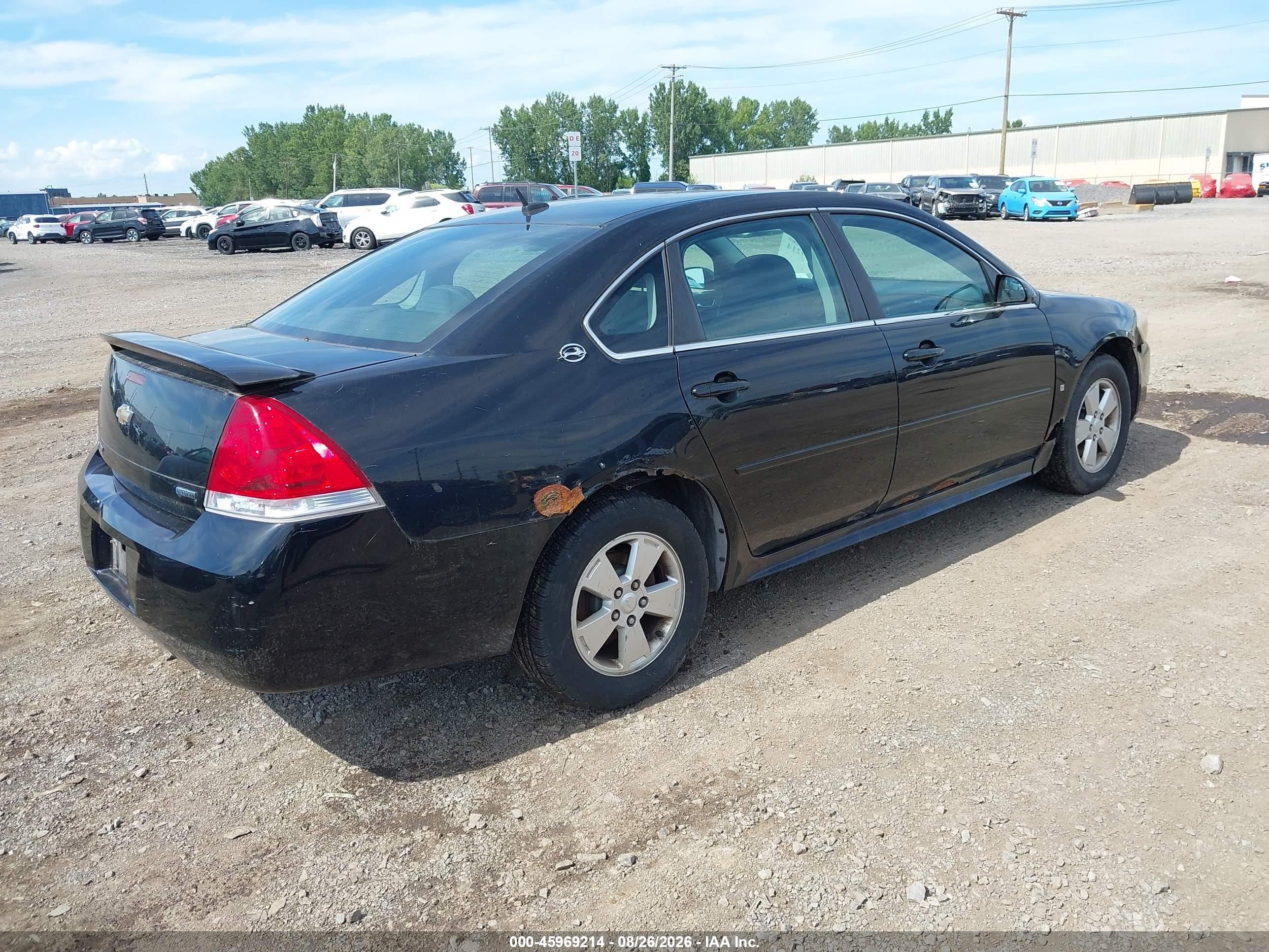 2009 Chevrolet Impala Lt Black vin: 2G1WT57NX91272968