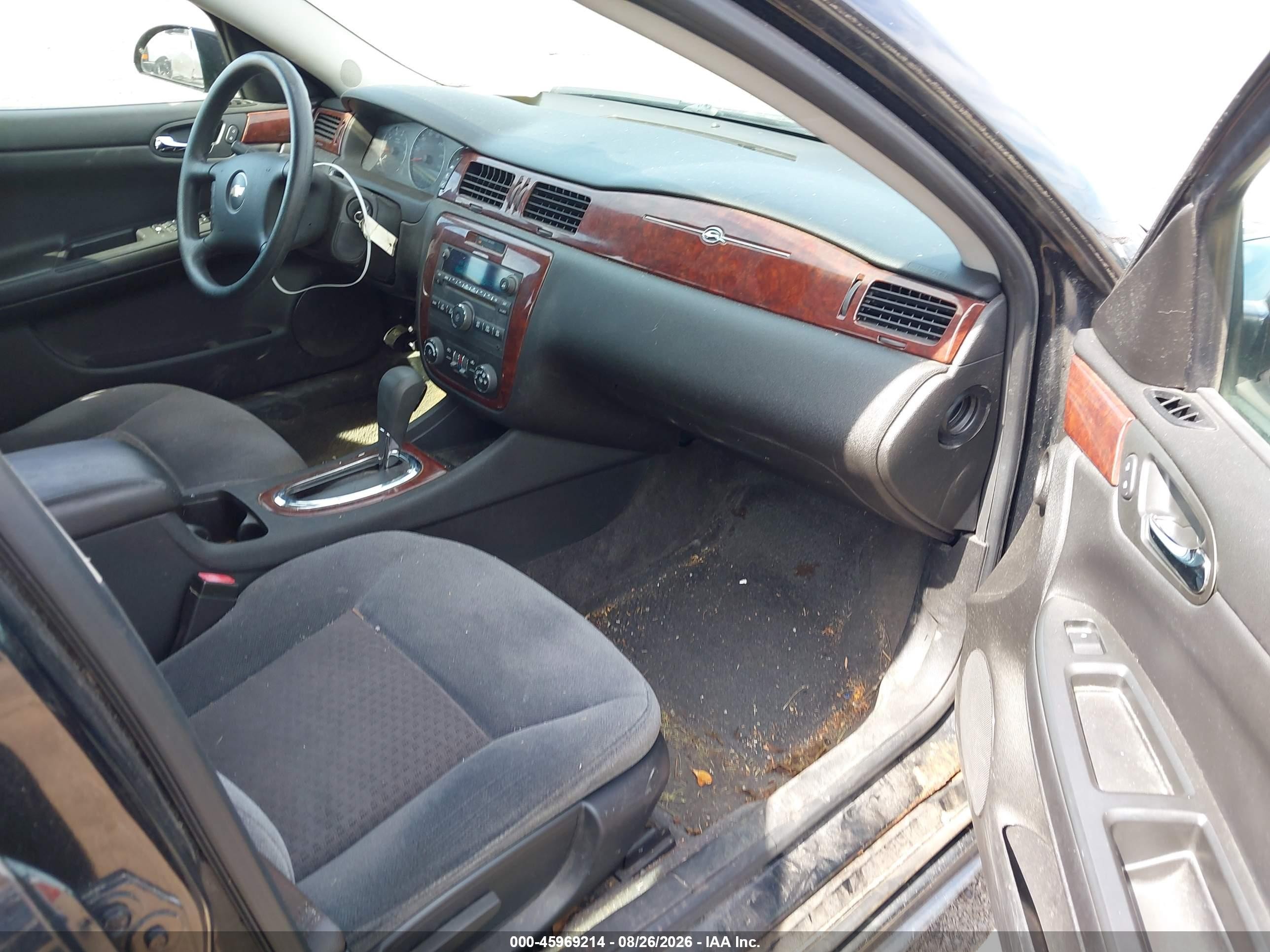 2009 Chevrolet Impala Lt Black vin: 2G1WT57NX91272968