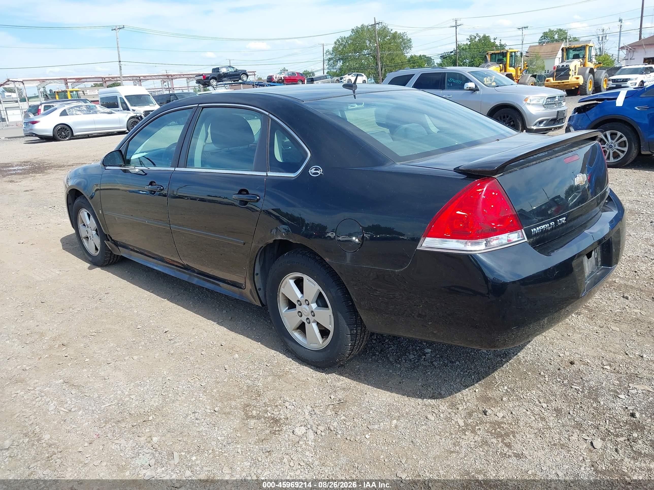 2009 Chevrolet Impala Lt Black vin: 2G1WT57NX91272968