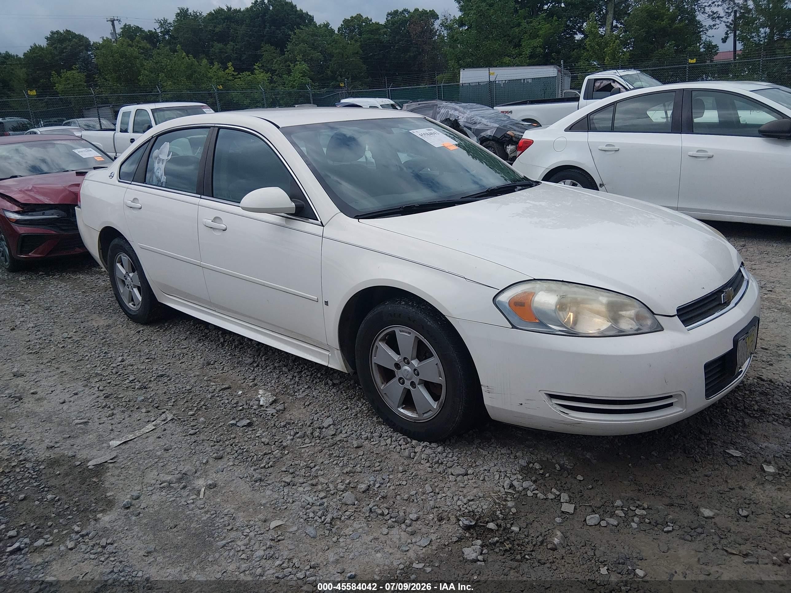 2009 Chevrolet Impala Lt Белый vin: 2G1WT57NX91295456