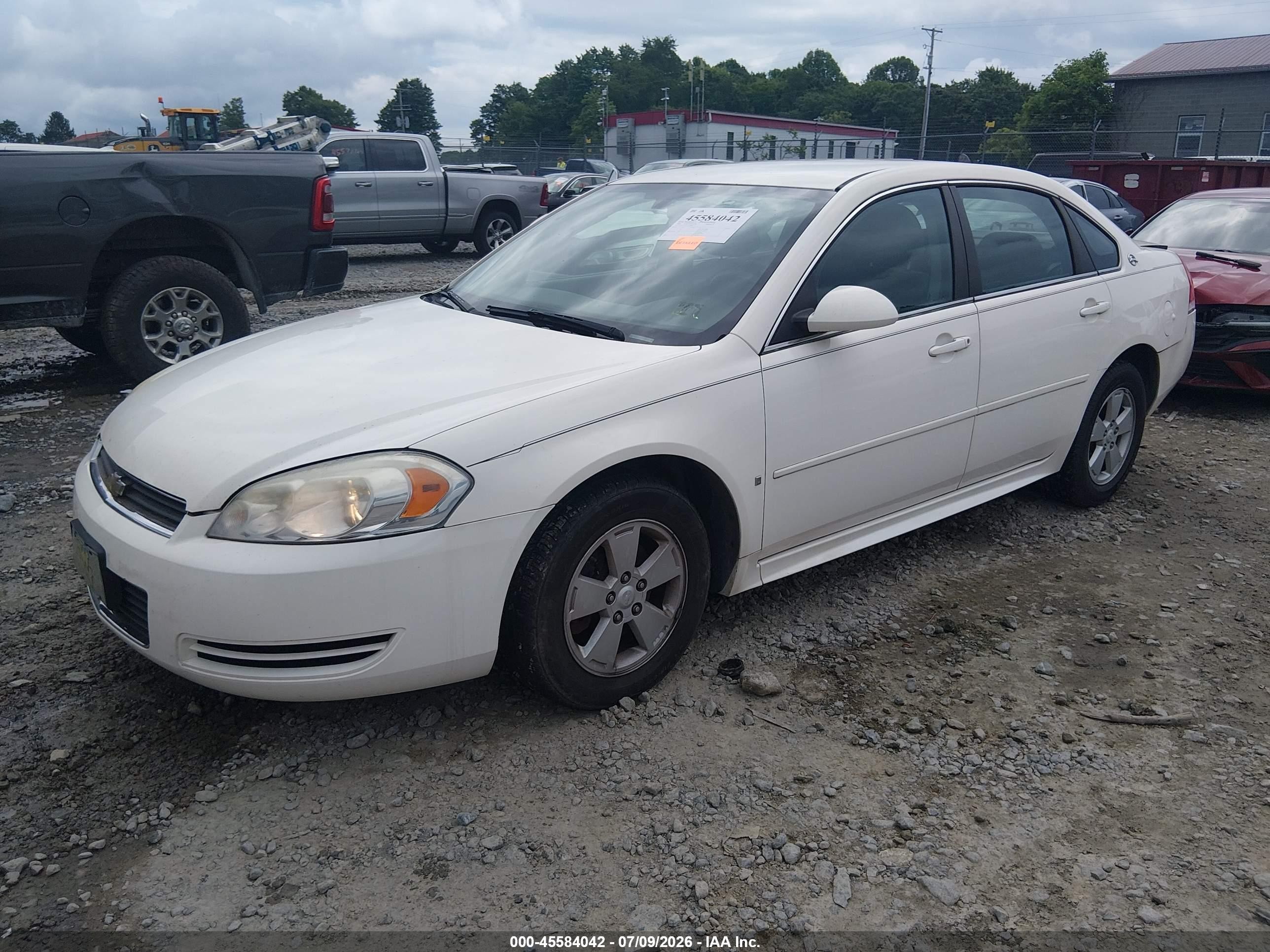 2009 Chevrolet Impala Lt Белый vin: 2G1WT57NX91295456