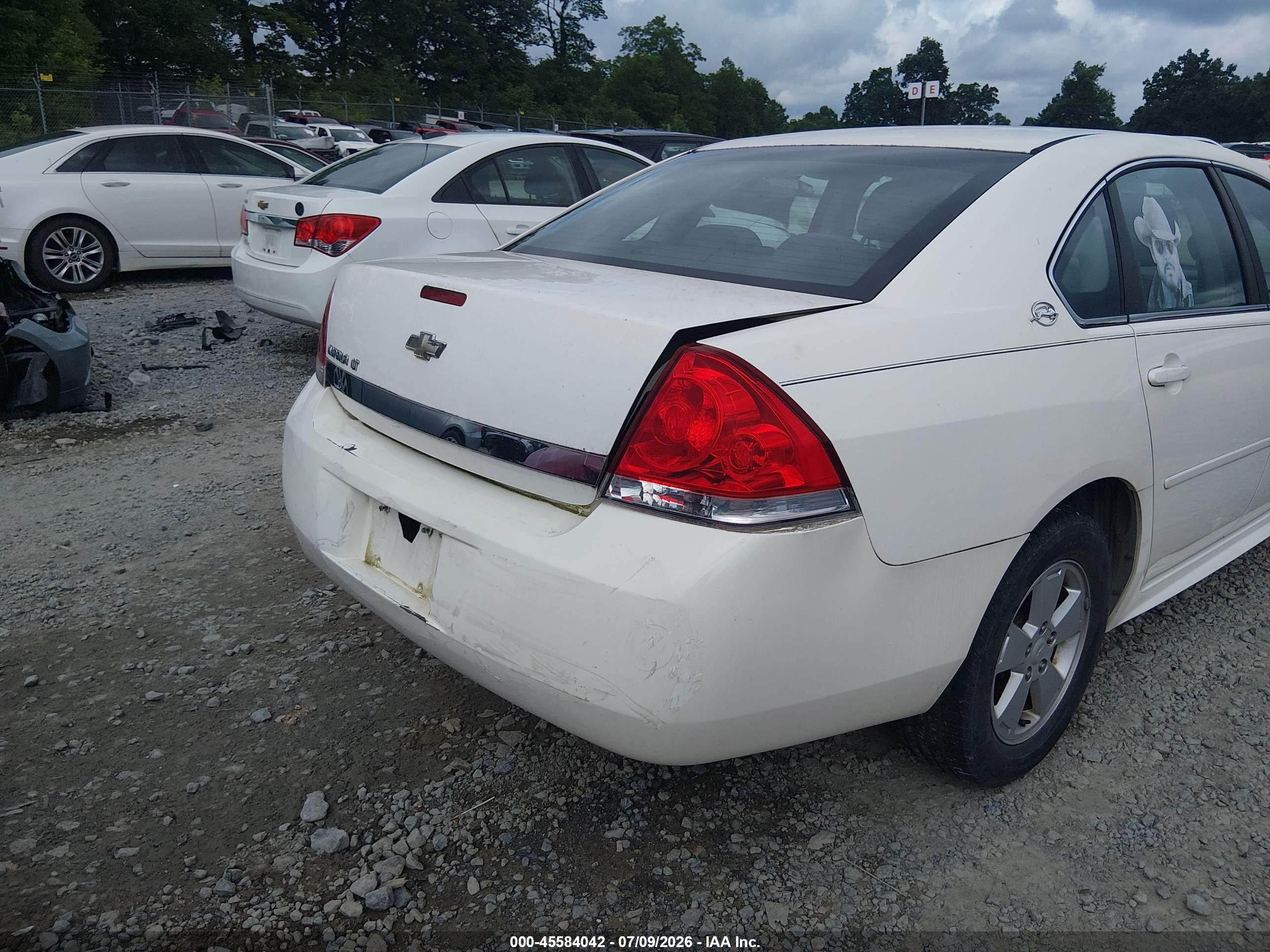 2009 Chevrolet Impala Lt Белый vin: 2G1WT57NX91295456