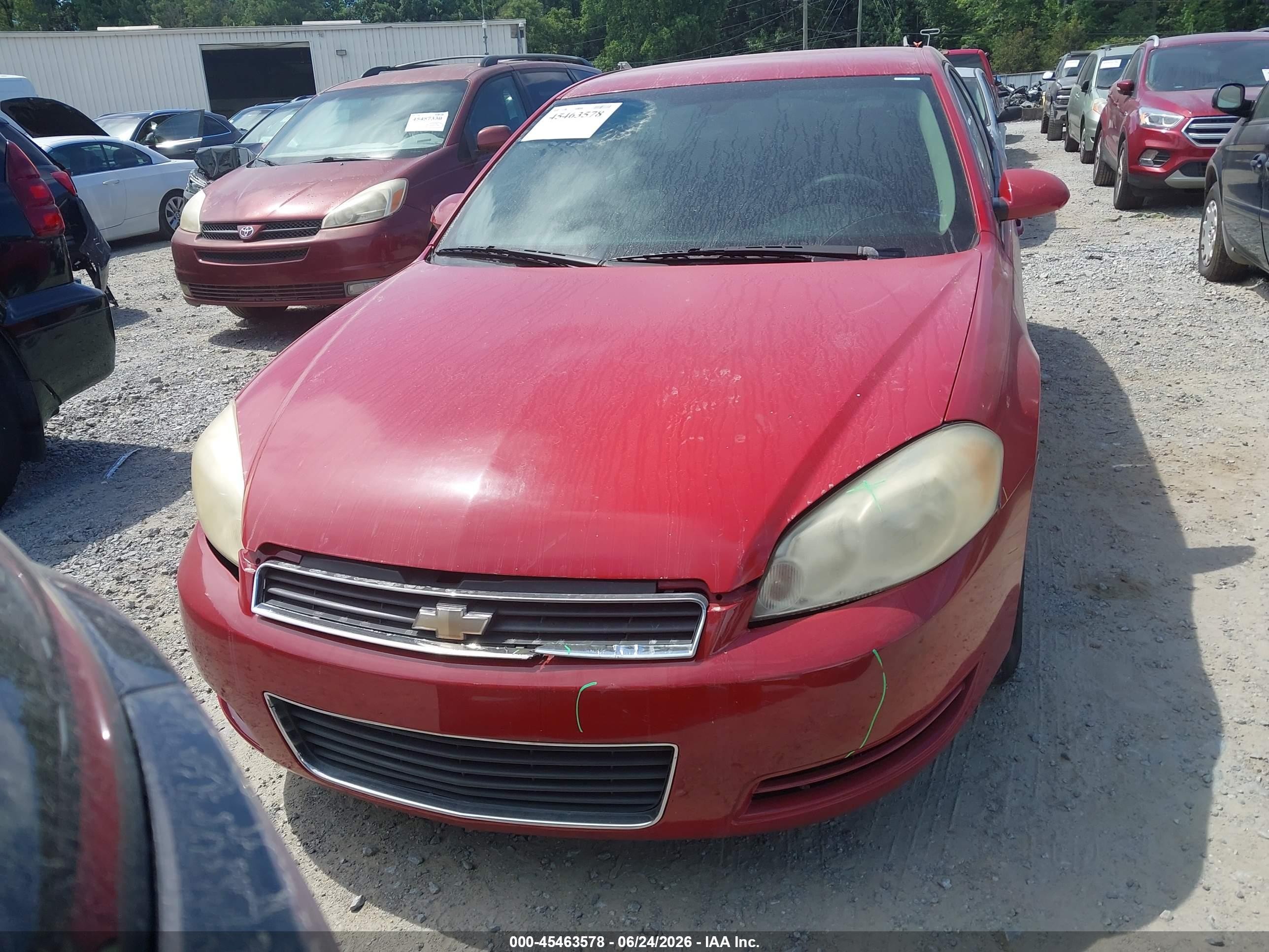 2007 Chevrolet Impala 3.5l Lt Red vin: 2G1WT58K079156116