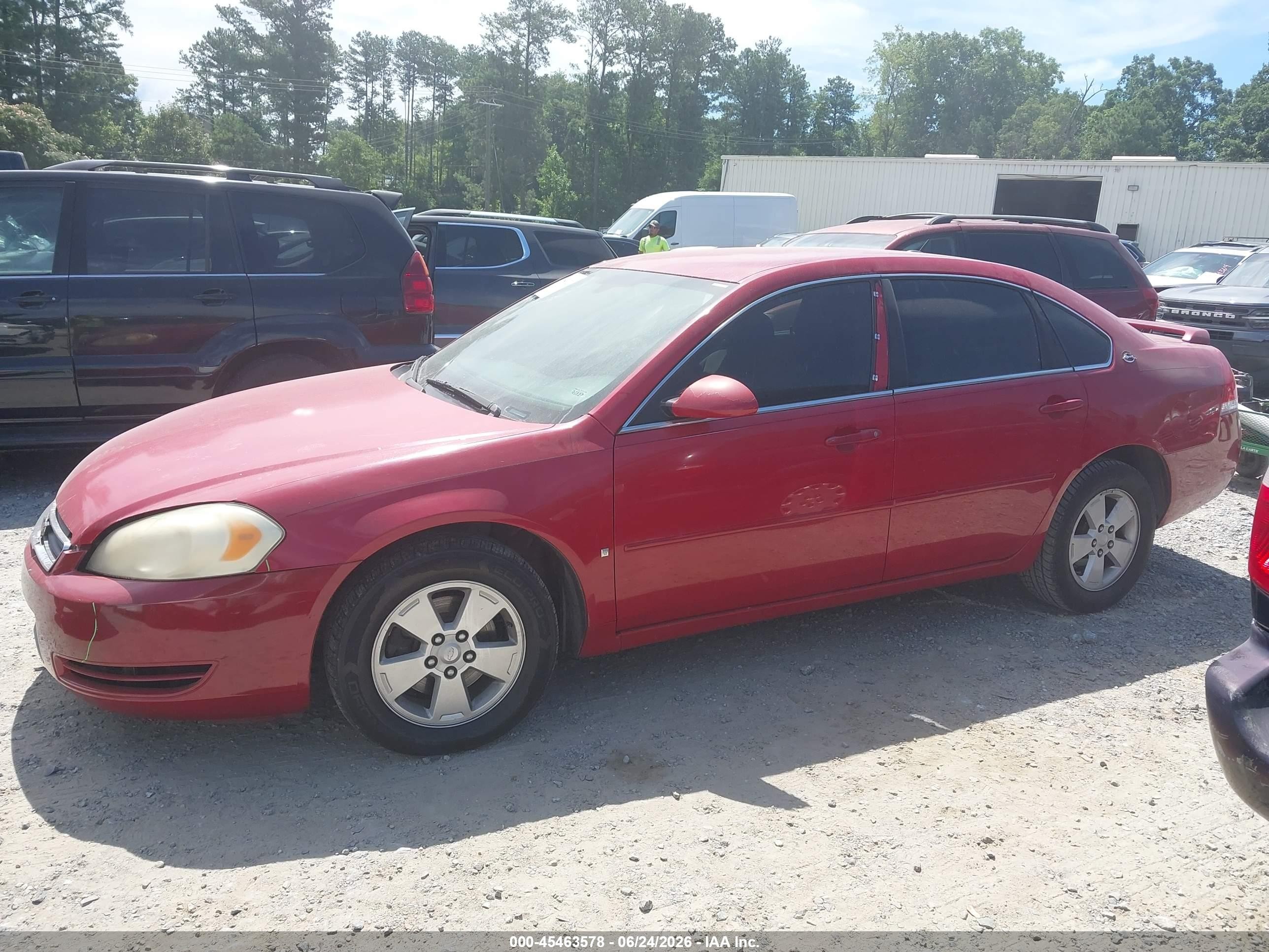 2007 Chevrolet Impala 3.5l Lt Red vin: 2G1WT58K079156116