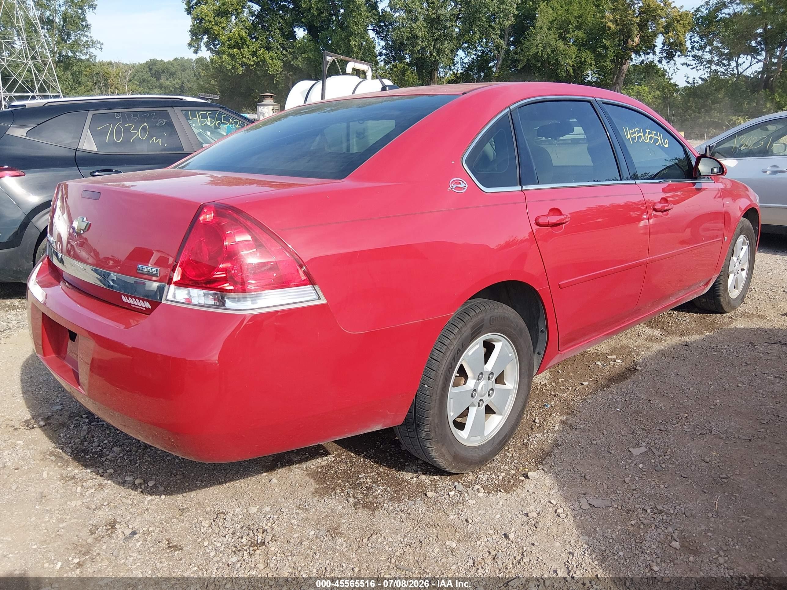 2007 Chevrolet Impala 3.5l Lt Red vin: 2G1WT58K079221840