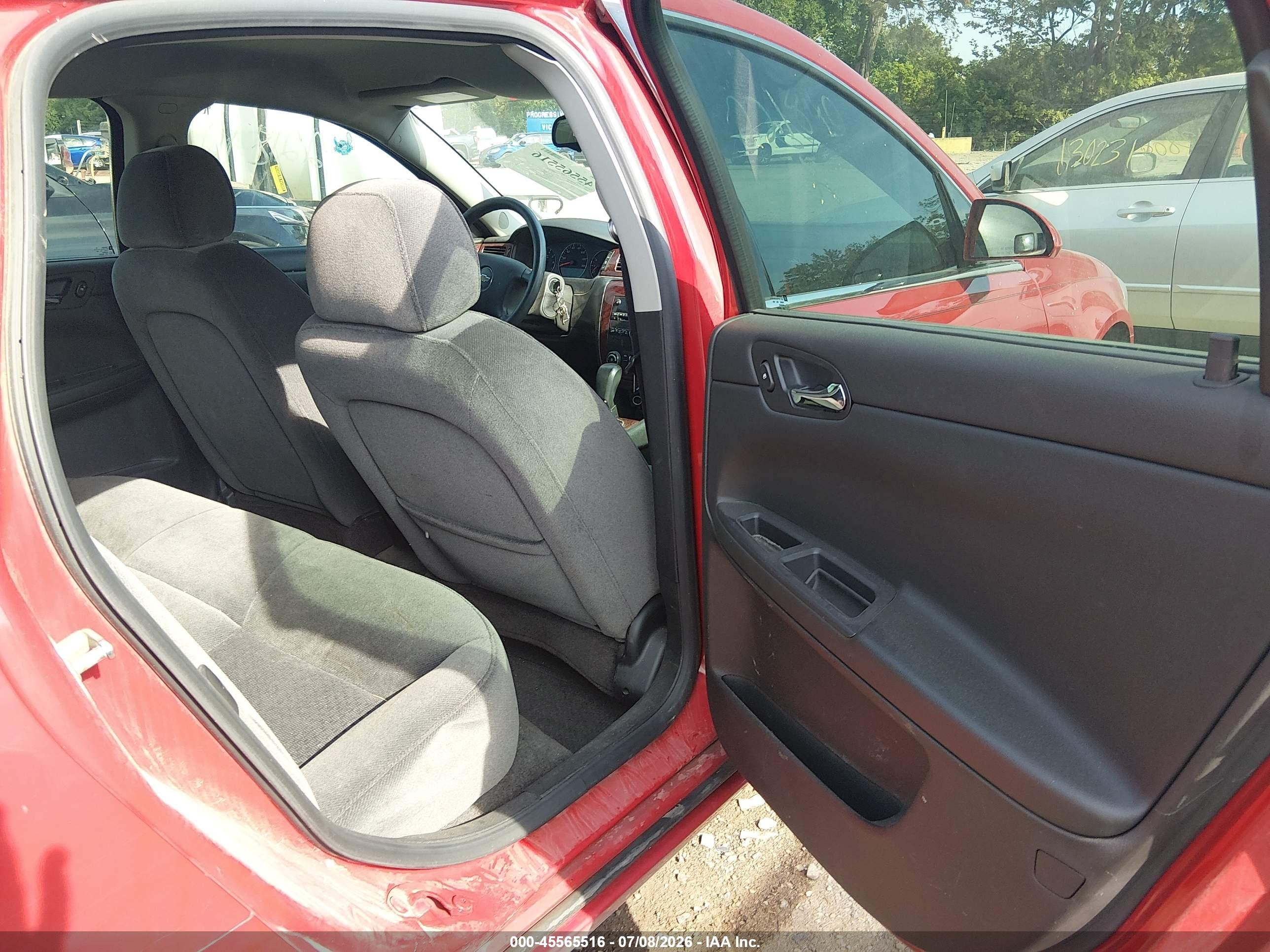 2007 Chevrolet Impala 3.5l Lt Red vin: 2G1WT58K079221840