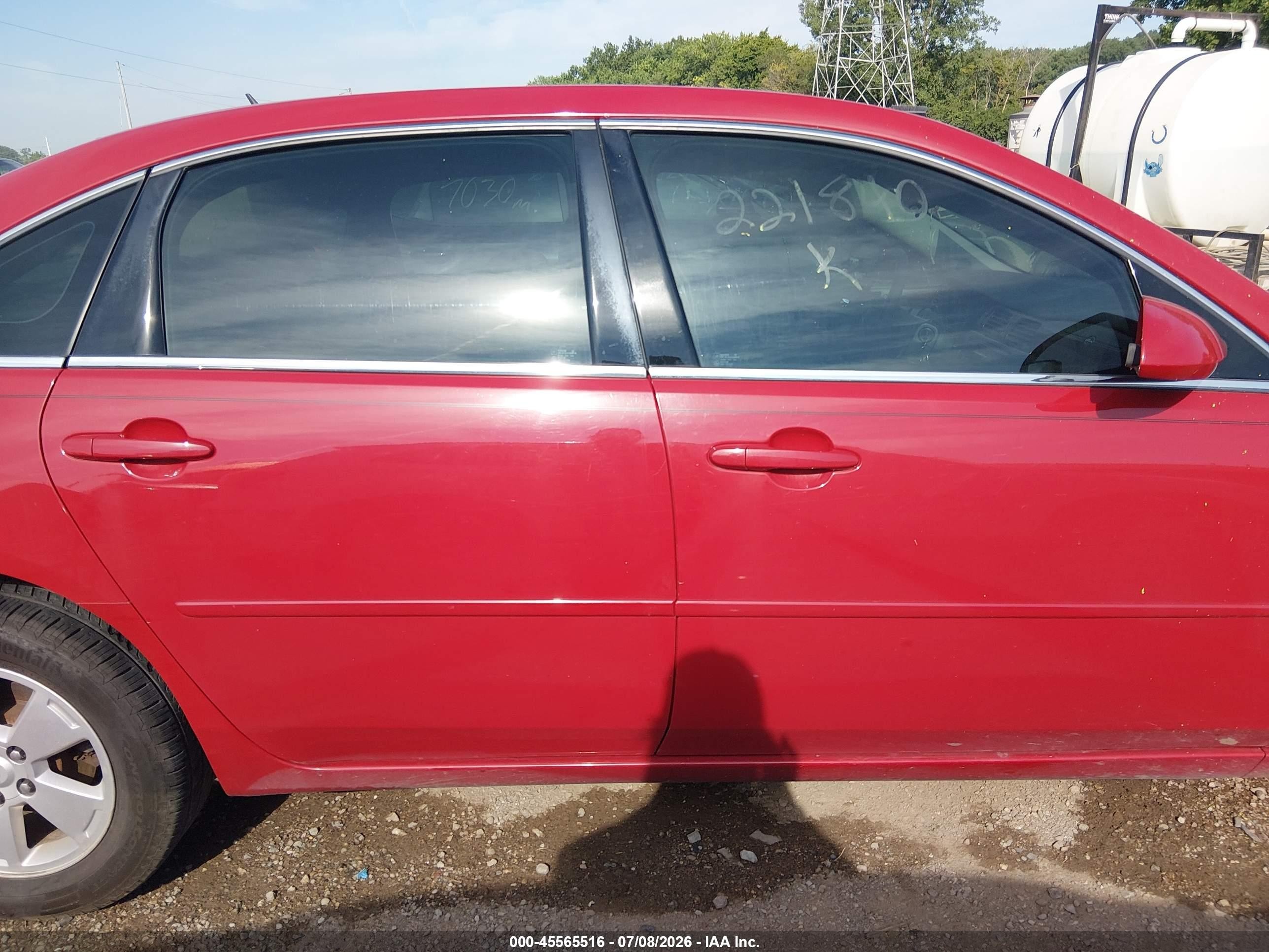 2007 Chevrolet Impala 3.5l Lt Red vin: 2G1WT58K079221840