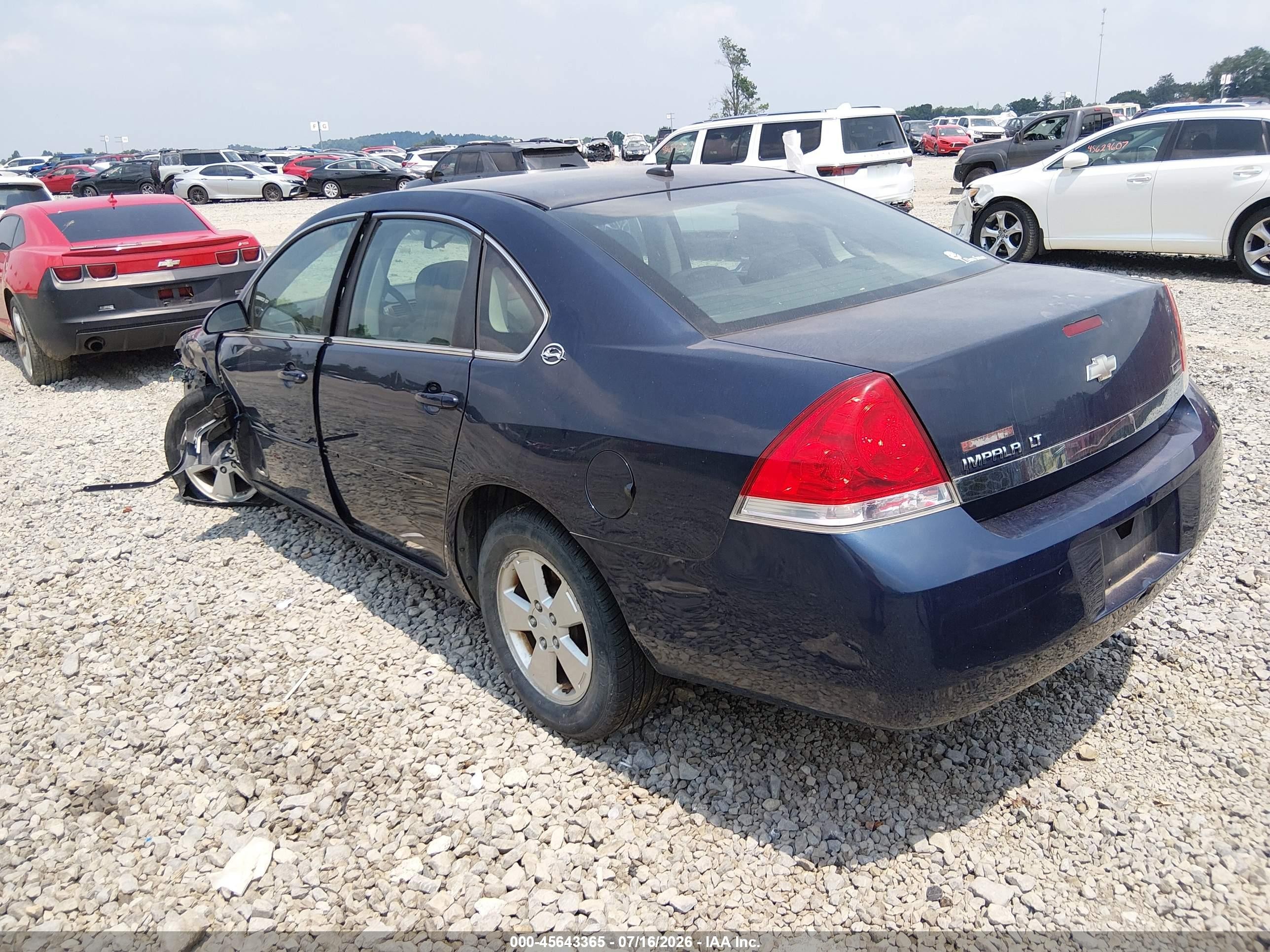 2007 Chevrolet Impala 3.5l Lt Blue vin: 2G1WT58K079232188