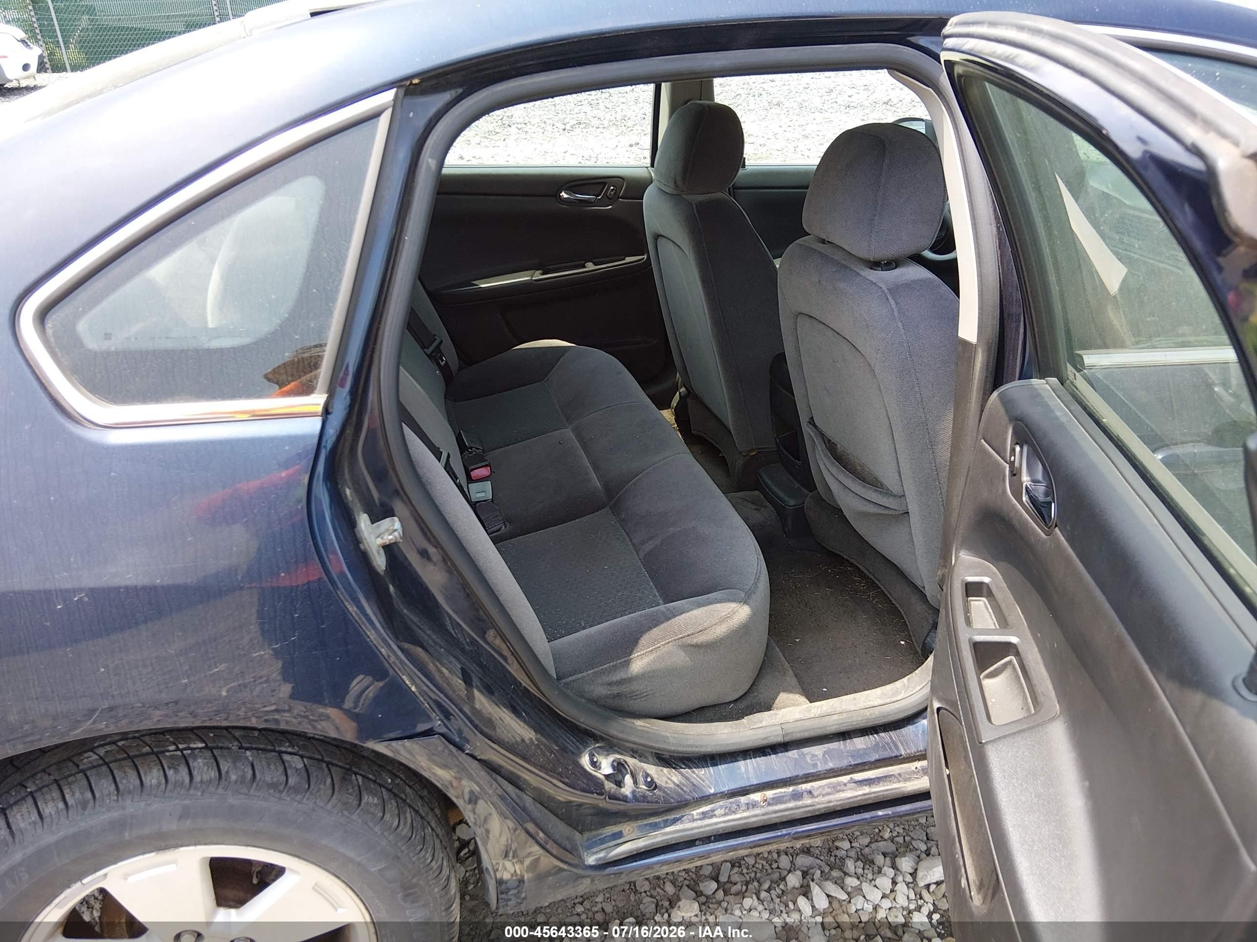 2007 Chevrolet Impala 3.5l Lt Blue vin: 2G1WT58K079232188