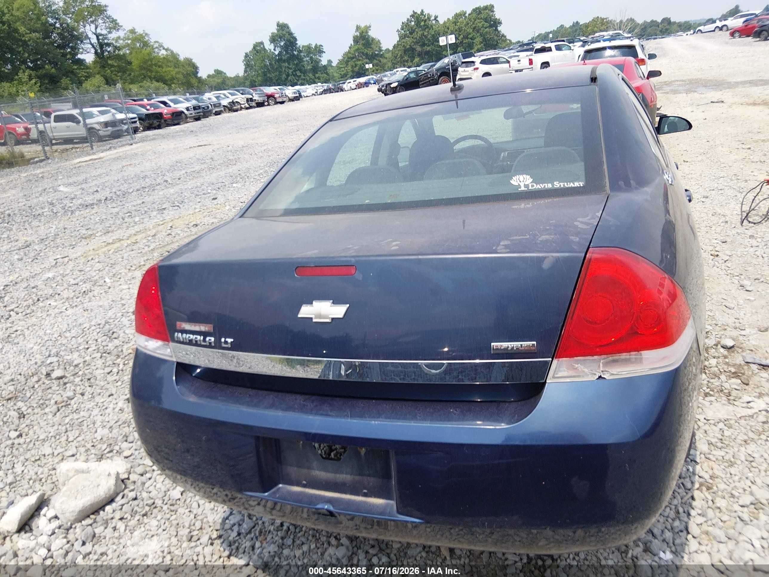 2007 Chevrolet Impala 3.5l Lt Blue vin: 2G1WT58K079232188