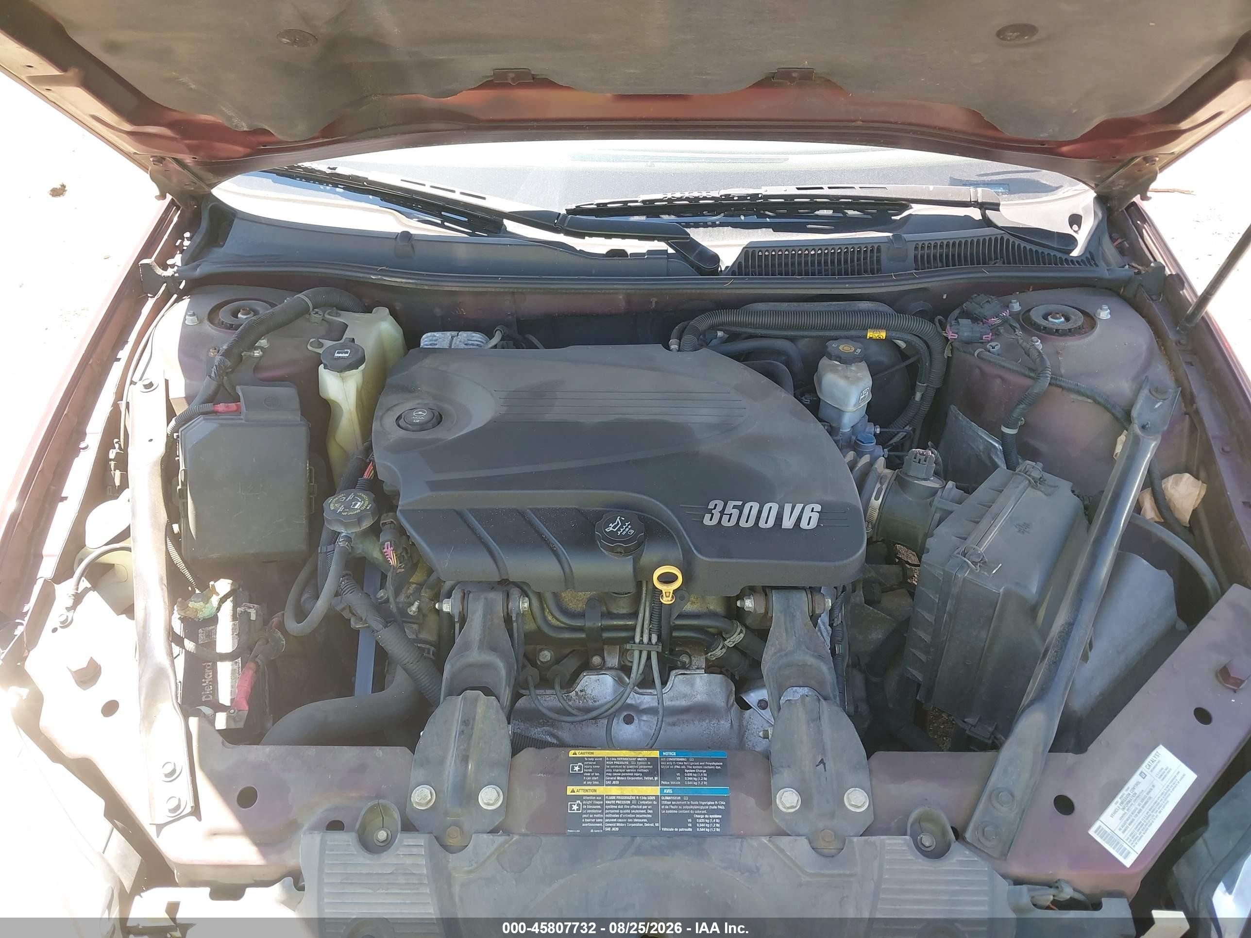 2007 Chevrolet Impala 3.5l Lt Темно-бордовый vin: 2G1WT58K079256202