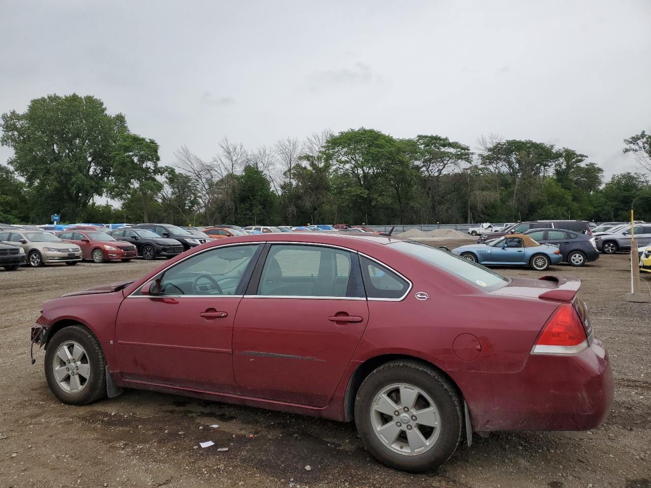 2008 Chevrolet Impala Lt Burgundy vin: 2G1WT58K081237469