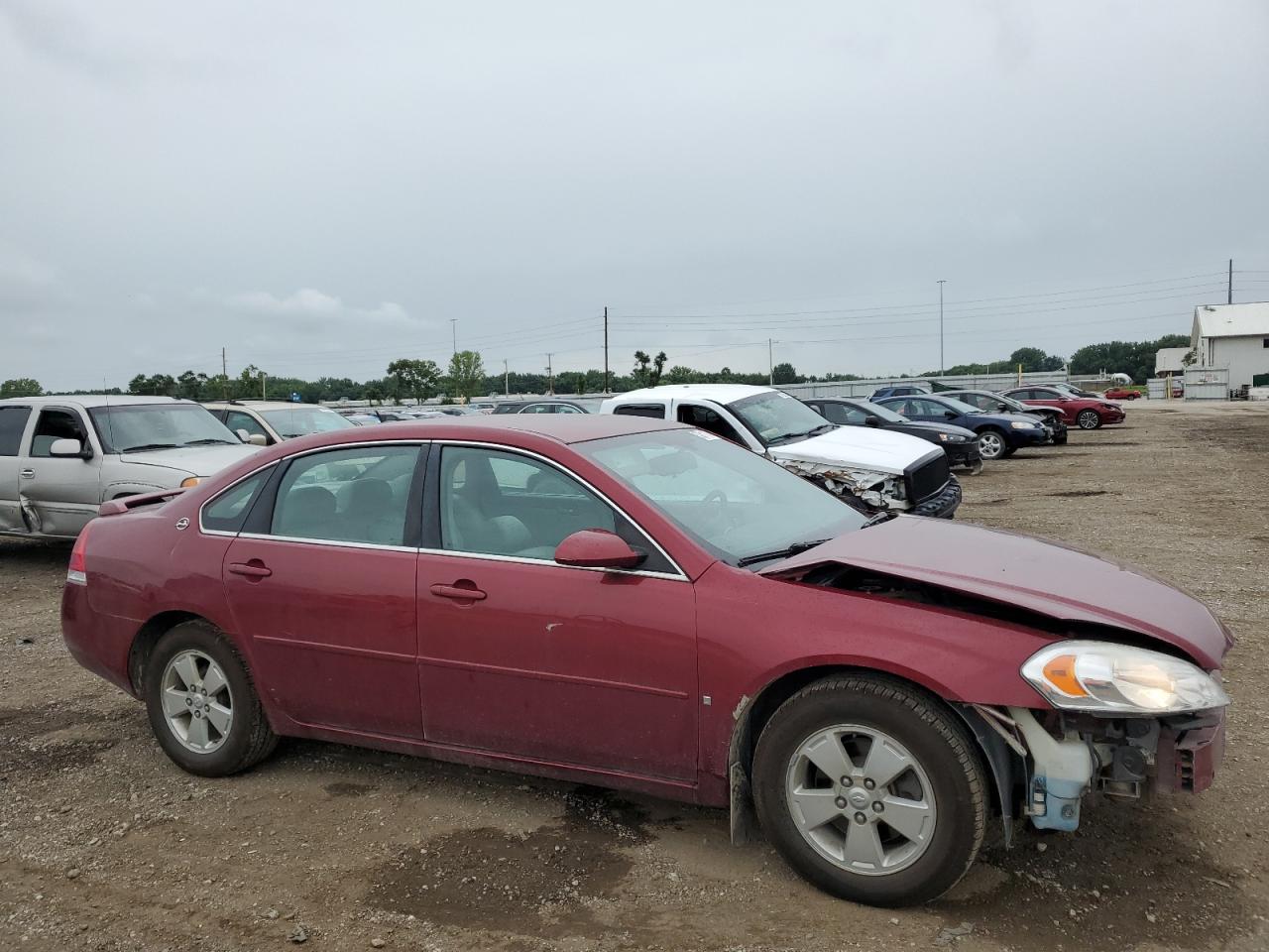 2008 Chevrolet Impala Lt Burgundy vin: 2G1WT58K081237469