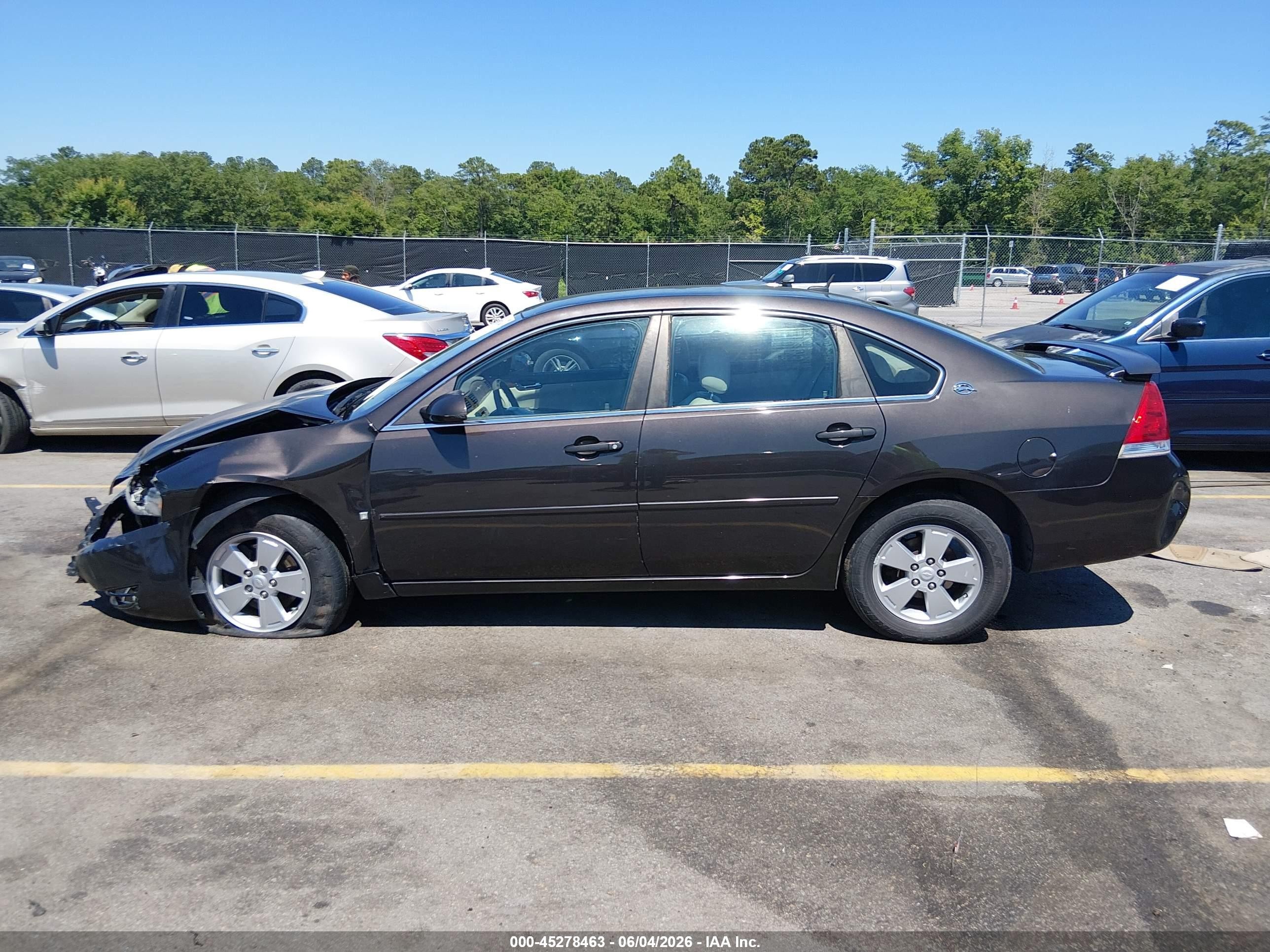 2008 Chevrolet Impala Lt Brown vin: 2G1WT58K081293699