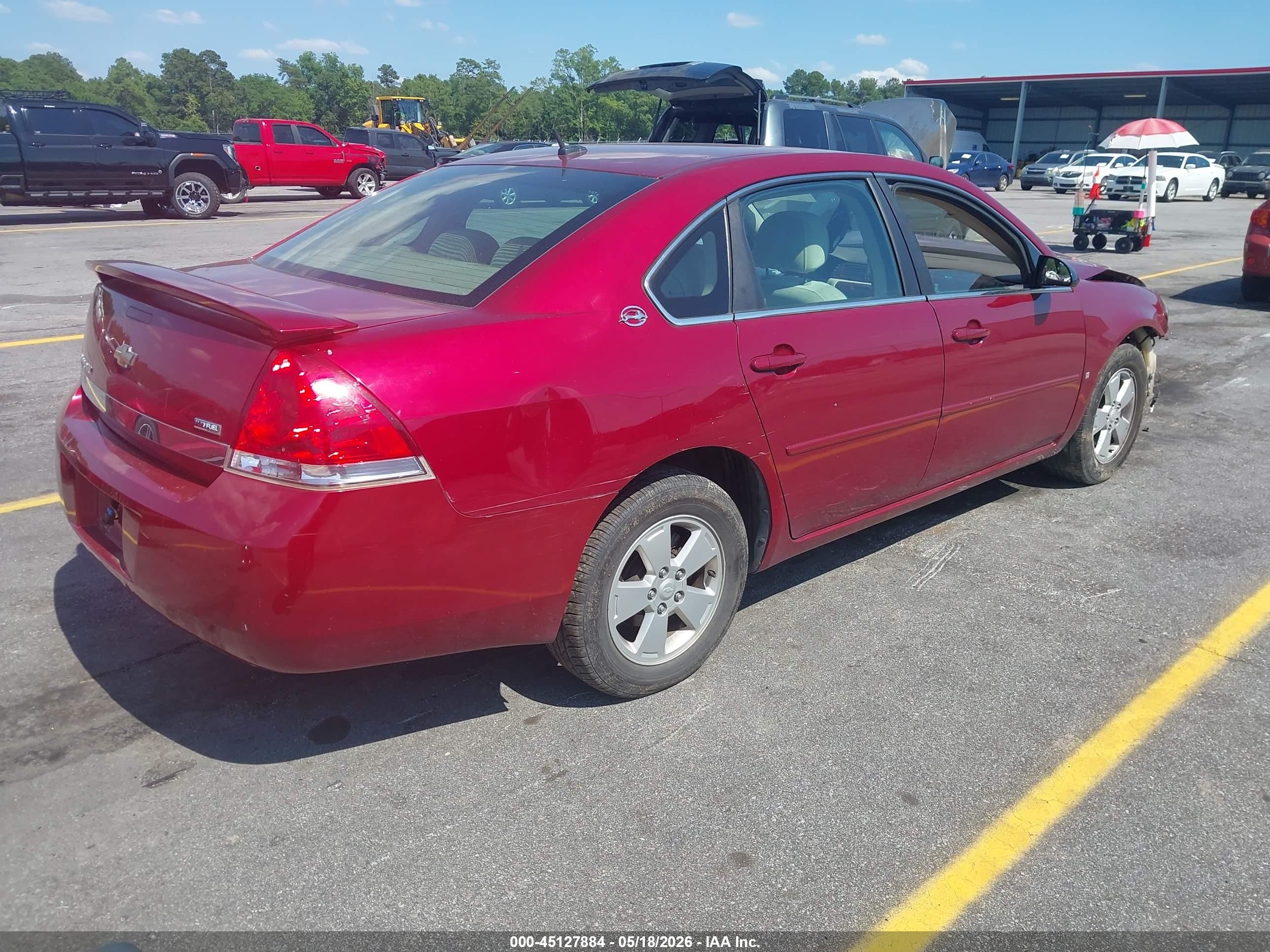 2008 Chevrolet Impala Lt Red vin: 2G1WT58K081334199