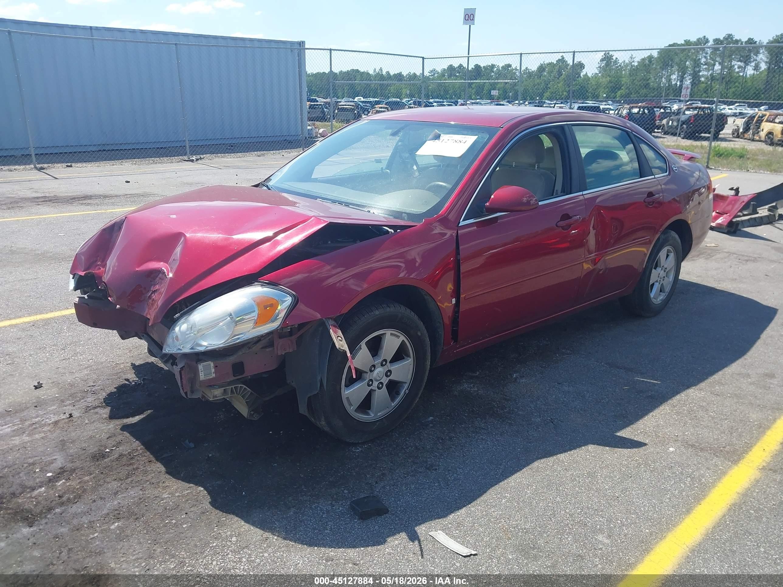 2008 Chevrolet Impala Lt Red vin: 2G1WT58K081334199
