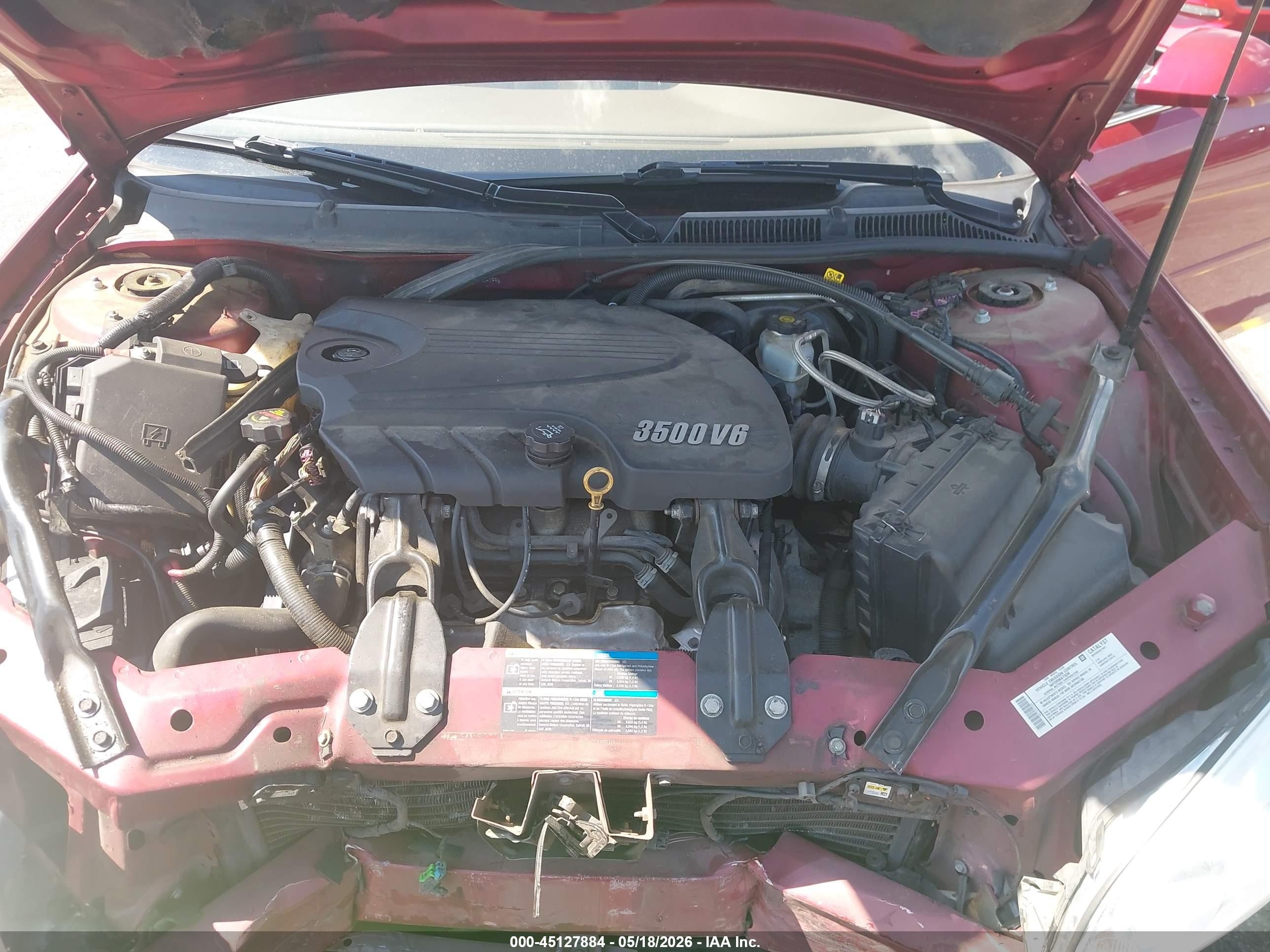2008 Chevrolet Impala Lt Red vin: 2G1WT58K081334199