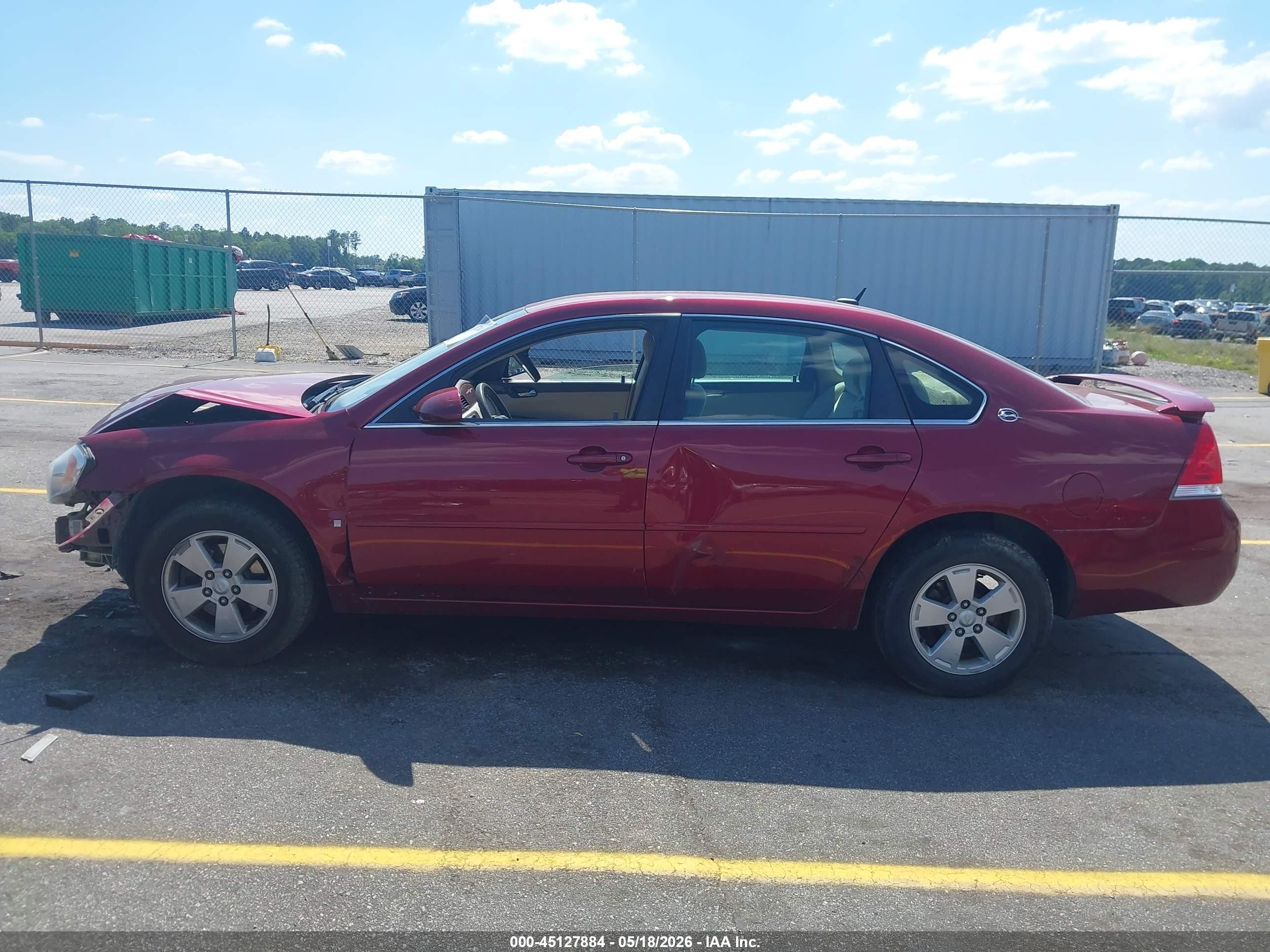 2008 Chevrolet Impala Lt Red vin: 2G1WT58K081334199