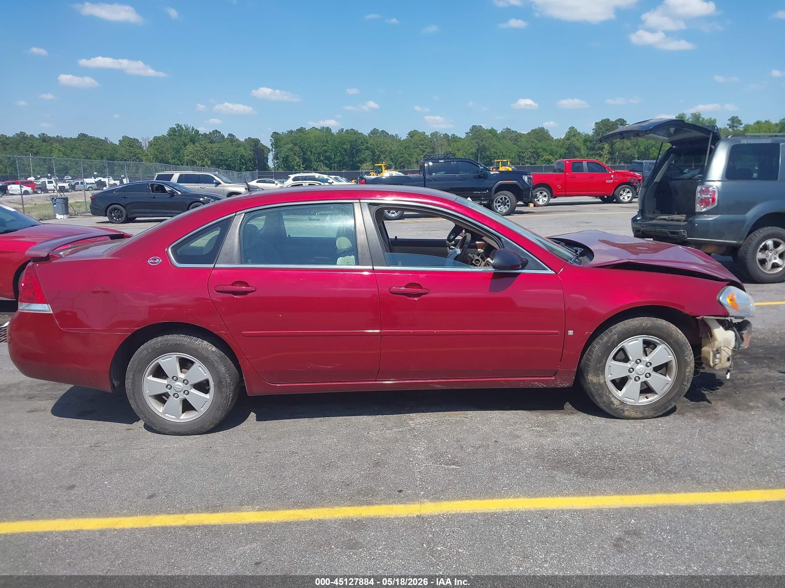 2008 Chevrolet Impala Lt Red vin: 2G1WT58K081334199