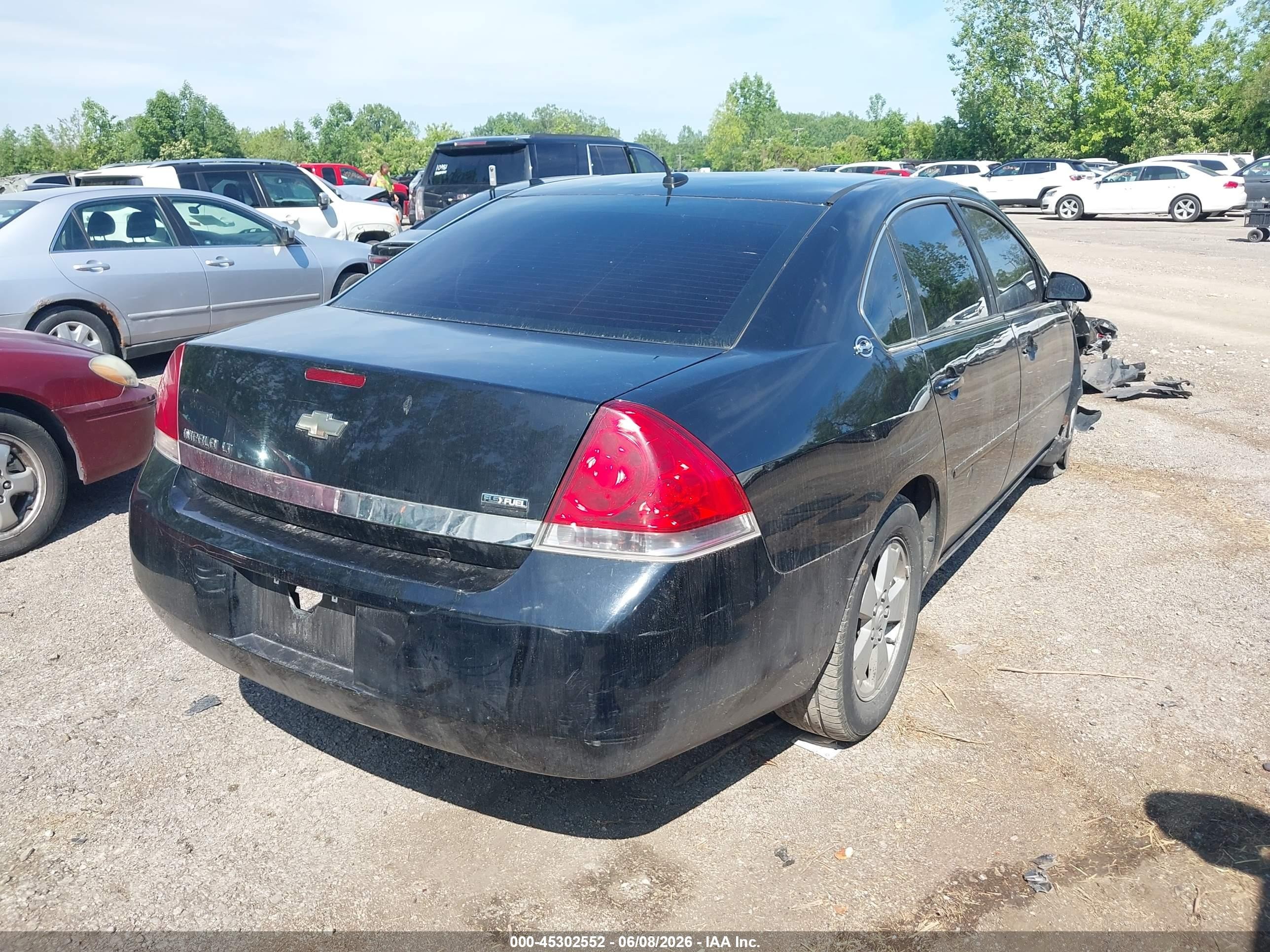2007 Chevrolet Impala Lt Black vin: 2G1WT58K179405782