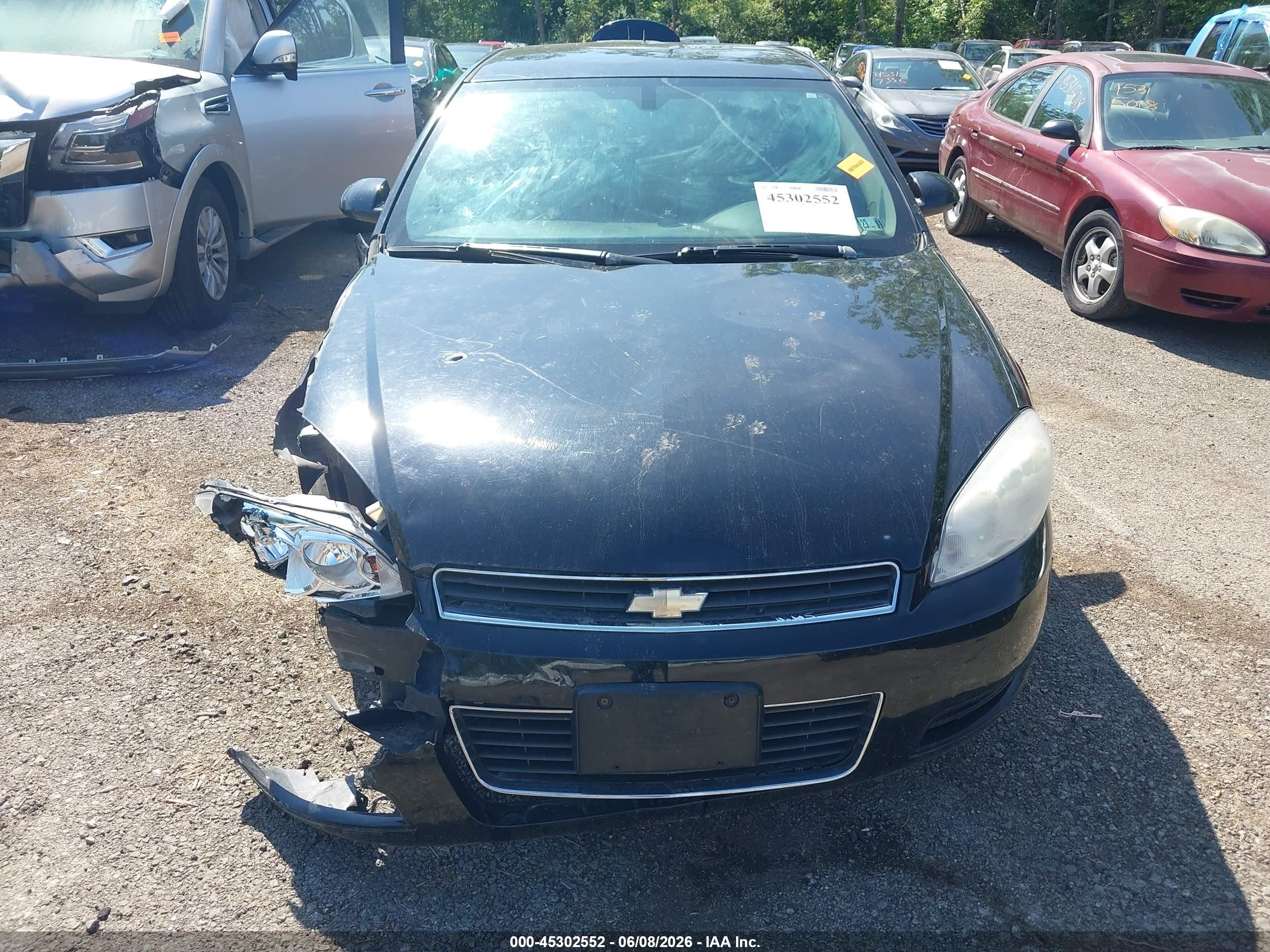 2007 Chevrolet Impala Lt Black vin: 2G1WT58K179405782