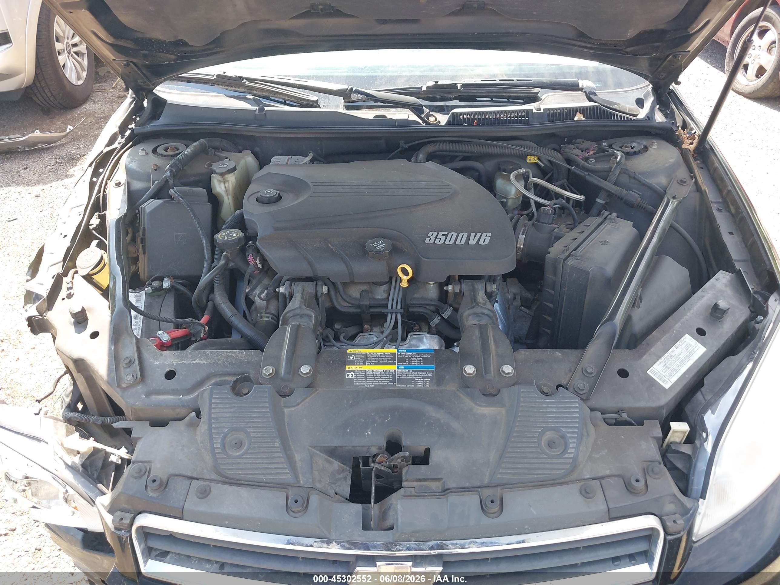 2007 Chevrolet Impala Lt Black vin: 2G1WT58K179405782