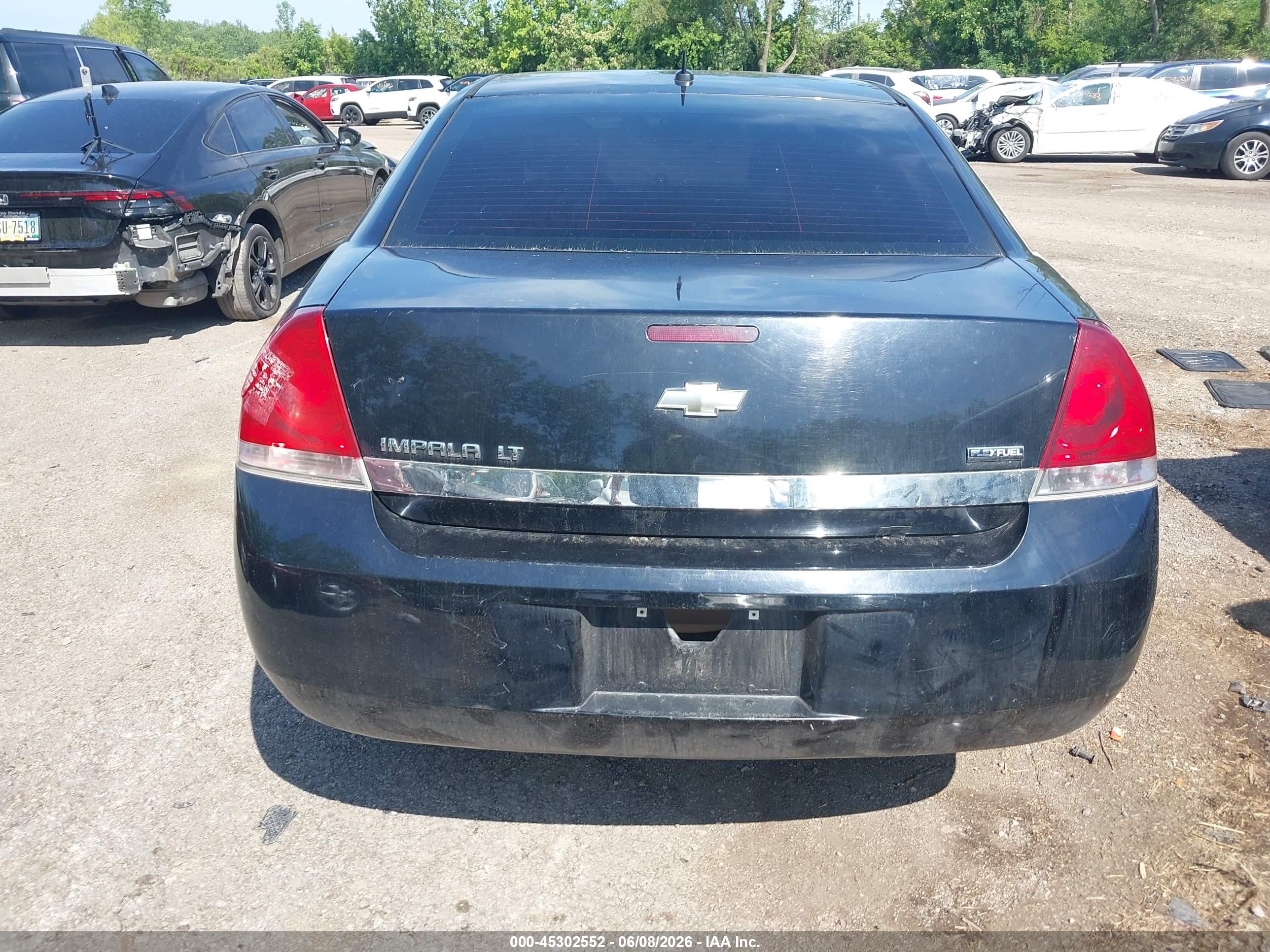 2007 Chevrolet Impala Lt Black vin: 2G1WT58K179405782