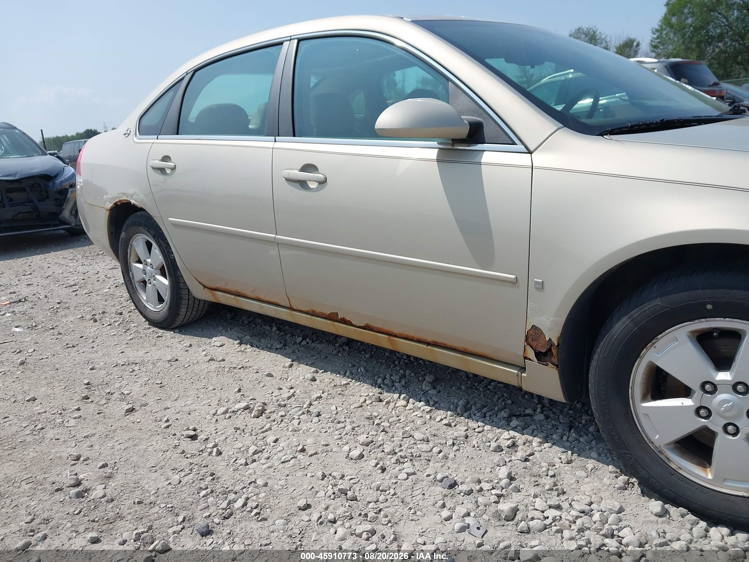 2008 Chevrolet Impala Lt Золотой vin: 2G1WT58K181337614
