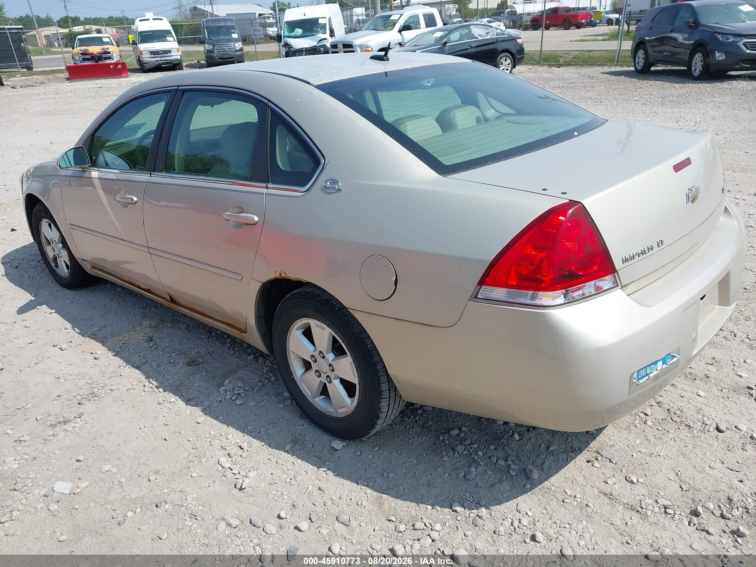 2008 Chevrolet Impala Lt Золотой vin: 2G1WT58K181337614